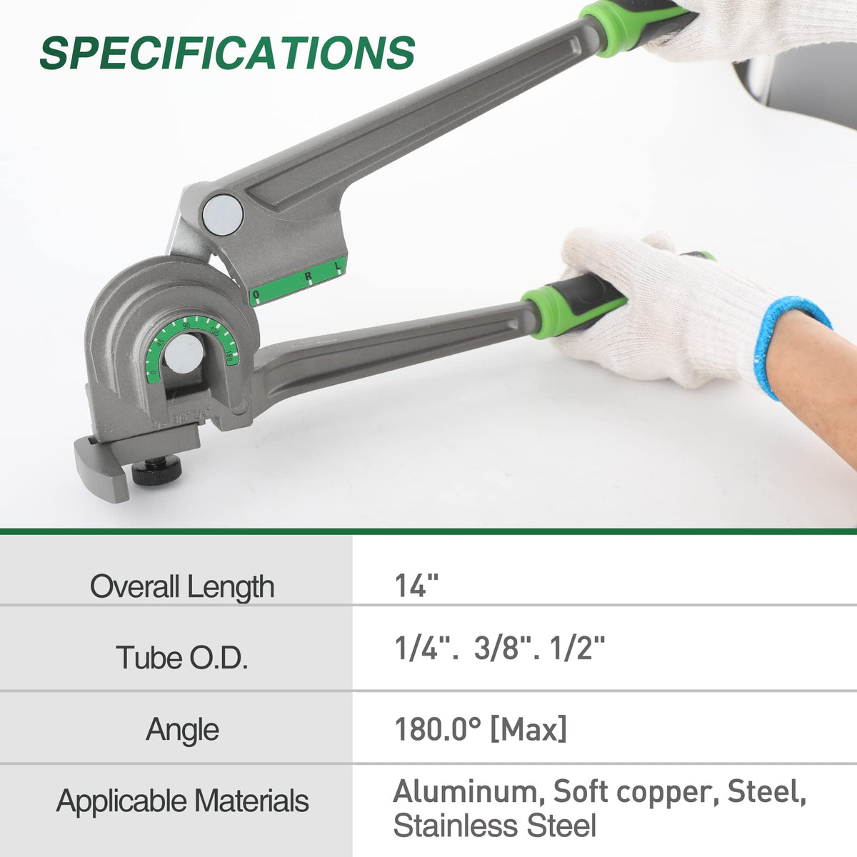 Super Stars 3-in-1 Tubing Bender Hand Tool Grey 1/4" 3/8" 1/2 Size 1/4", DEMO