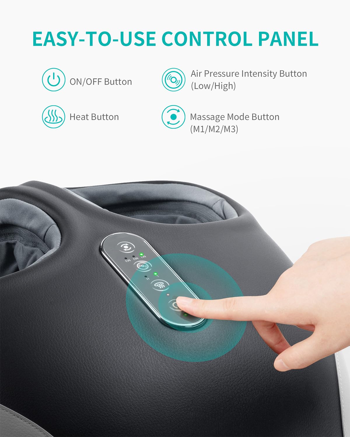 Nekteck Electric Foot Spa Massager with Heat & Deep Kneading Black DEMO