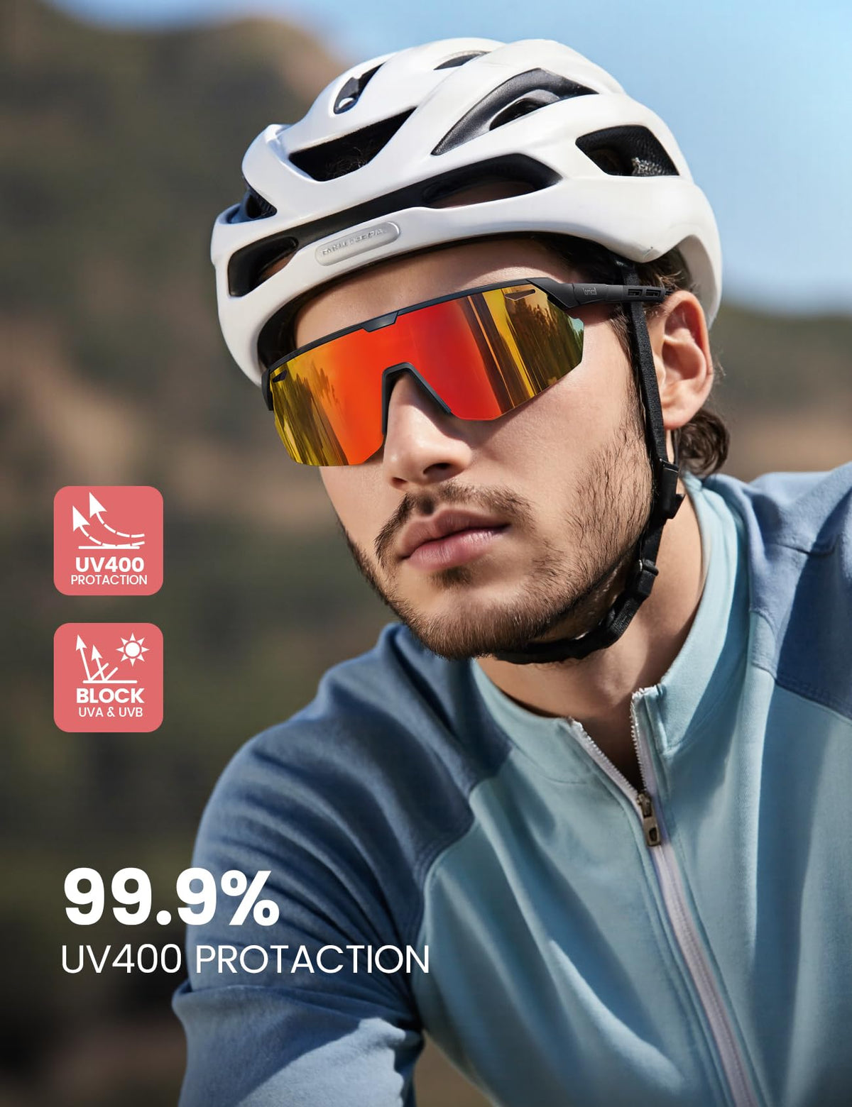 Lamicall Polarized Glasses Sports Sunglasses UV400 Protection - Orange NEW