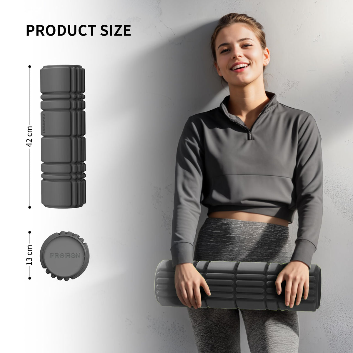 PROIRON Pink Foam Roller Medium Density Balance Trainer NEW