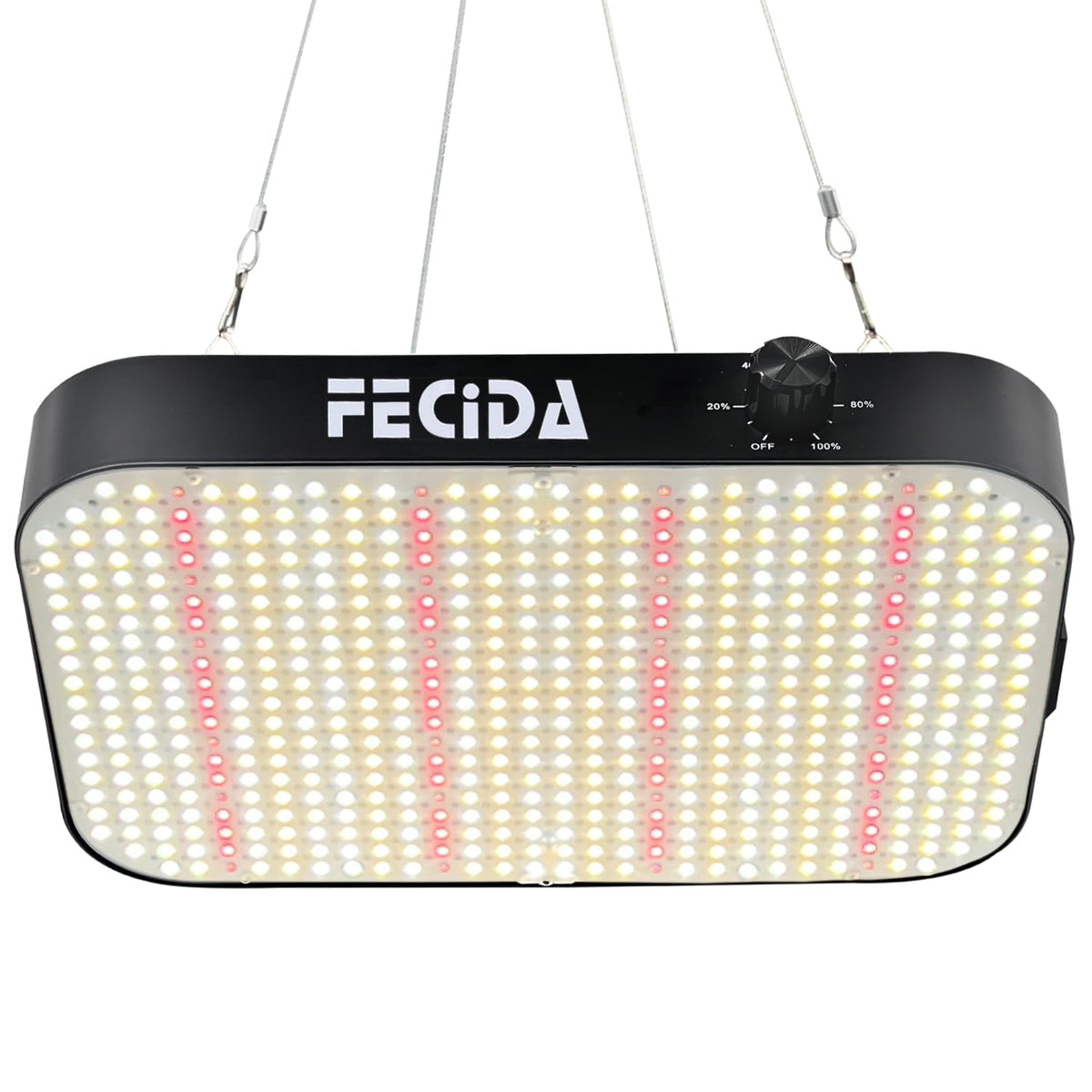 FECiDA Dimmable LED Grow Light 6000 Lumen Indoor Growing Lamp Black NEW