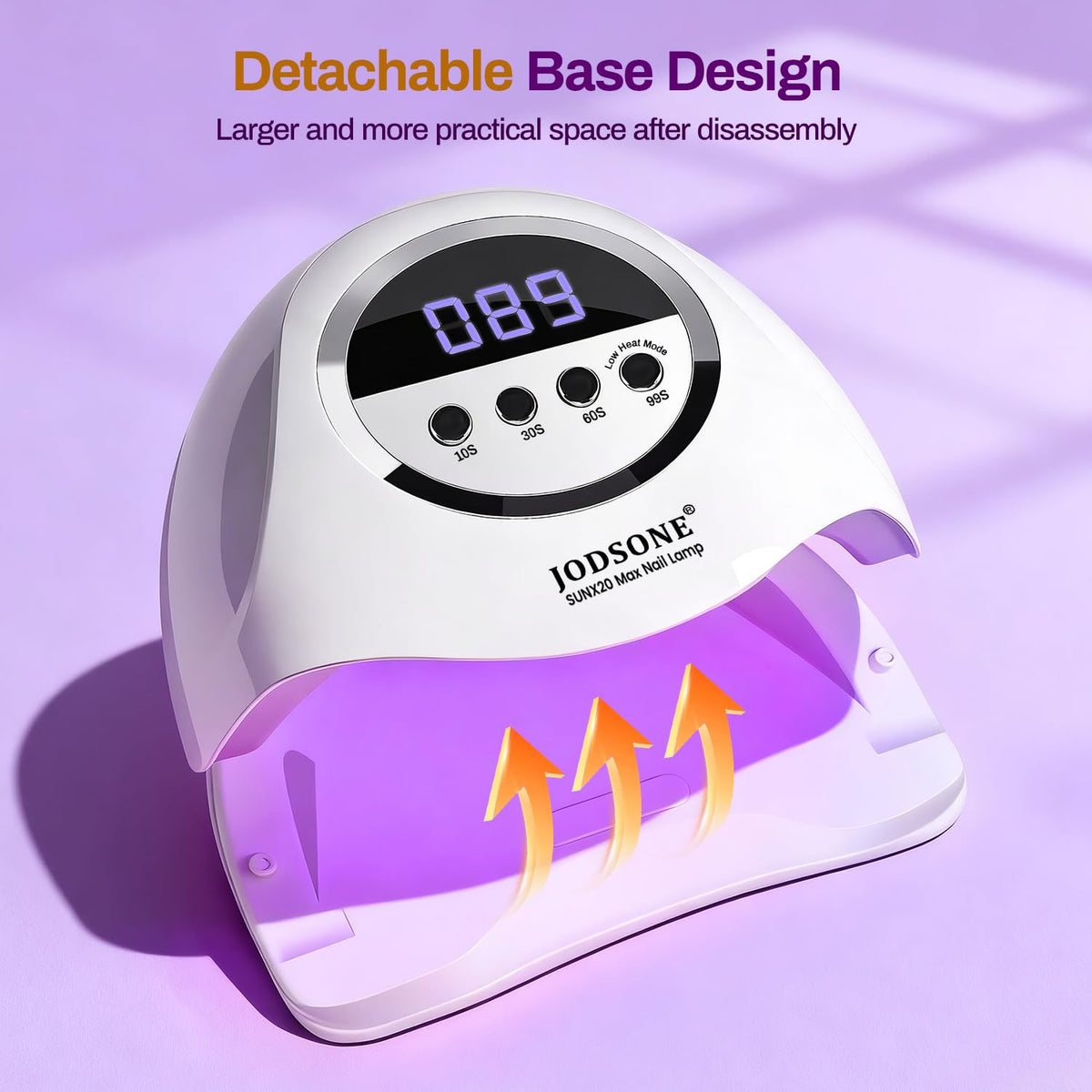 JODSONE 320W UV LED Nail Lamp High Power Gel Polish Curing White DEMO