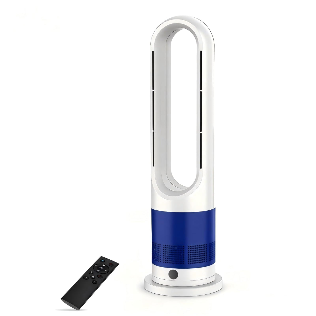 ADVWIN Bladeless Tower Fan Heater 2 in 1 Blue & White Cooling DEMO