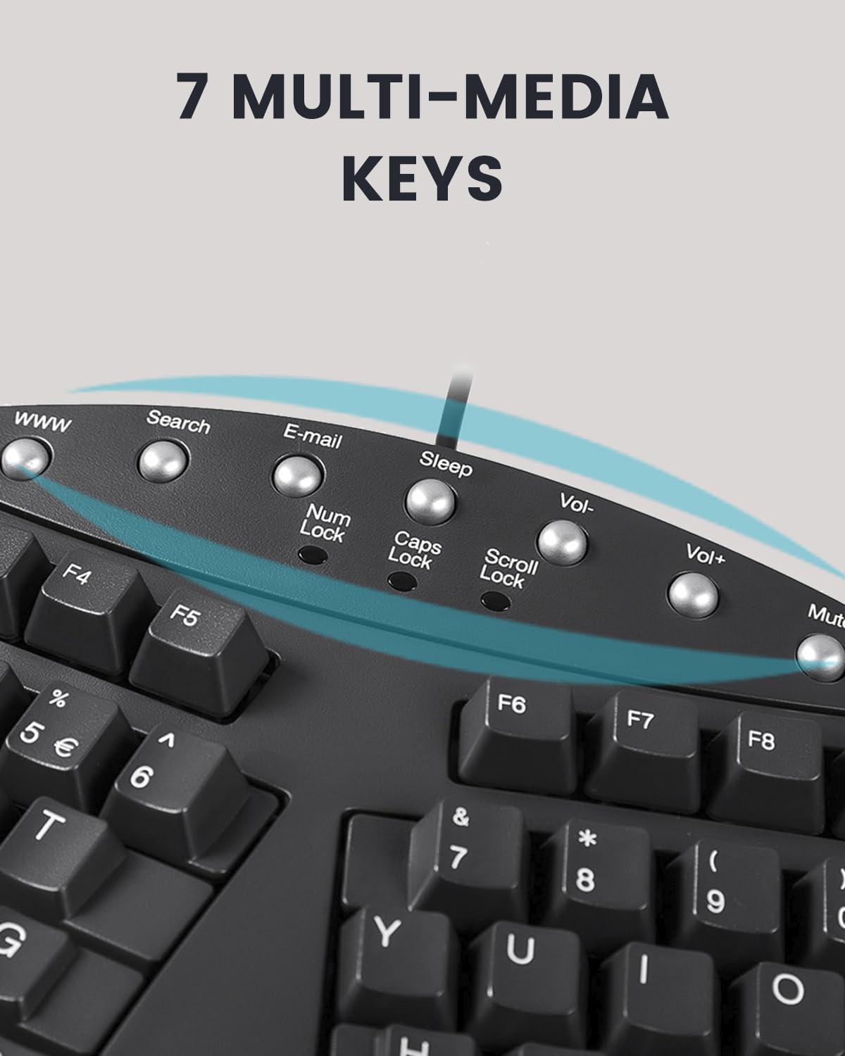 Perixx PERIBOARD-512 Keyboards Wired Ergonomic Split Keyboard - Black NEW