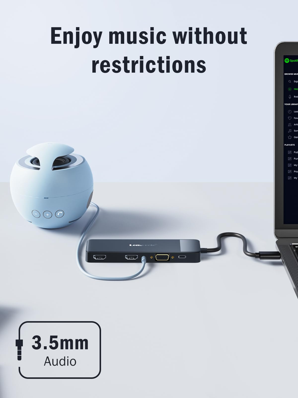 Lemorele USB C Docking Station Triple Display 10-in-1 Black DEMO
