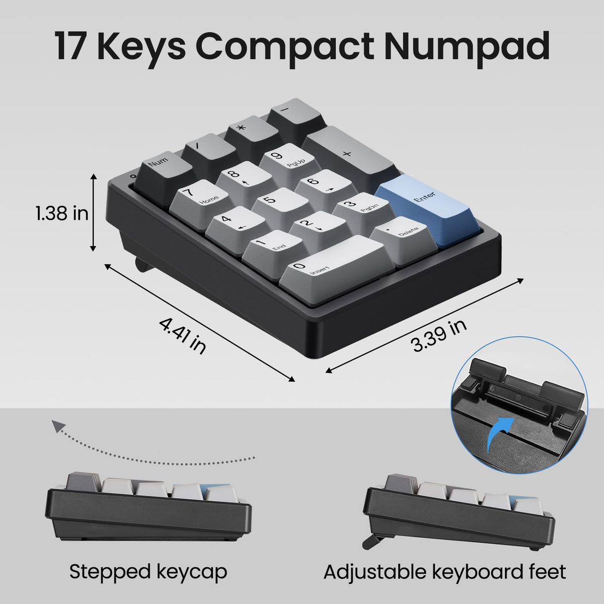 Magicforce MF17 Black Wireless Mechanical Numeric Keypad USB NEW