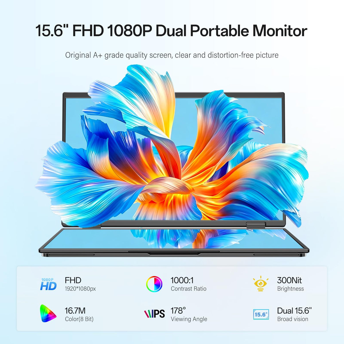 InnoView 15.6" Monitors Portable Dual Monitor Laptop Screen Extender DEMO