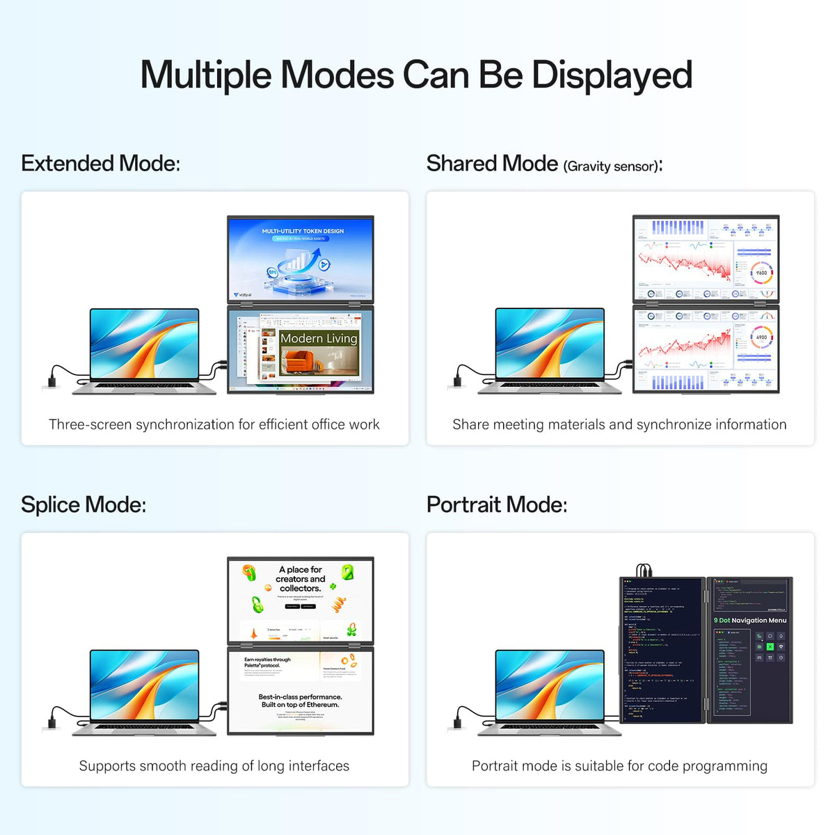 InnoView 15.6" Monitors Portable Dual Monitor Laptop Screen Extender DEMO