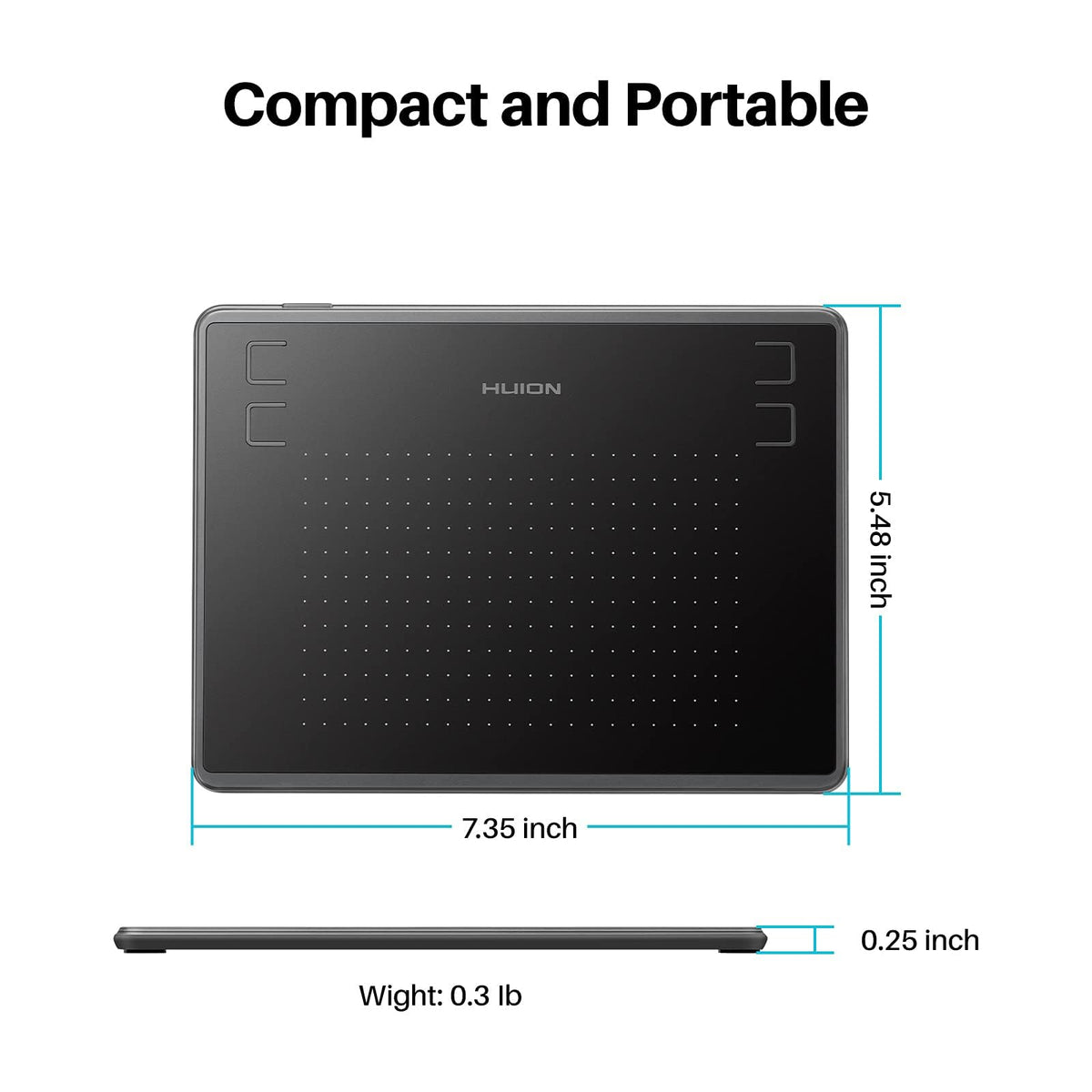 Huion Inspiroy H430P Black Graphic Tablet - Professional Pen Display DEMO