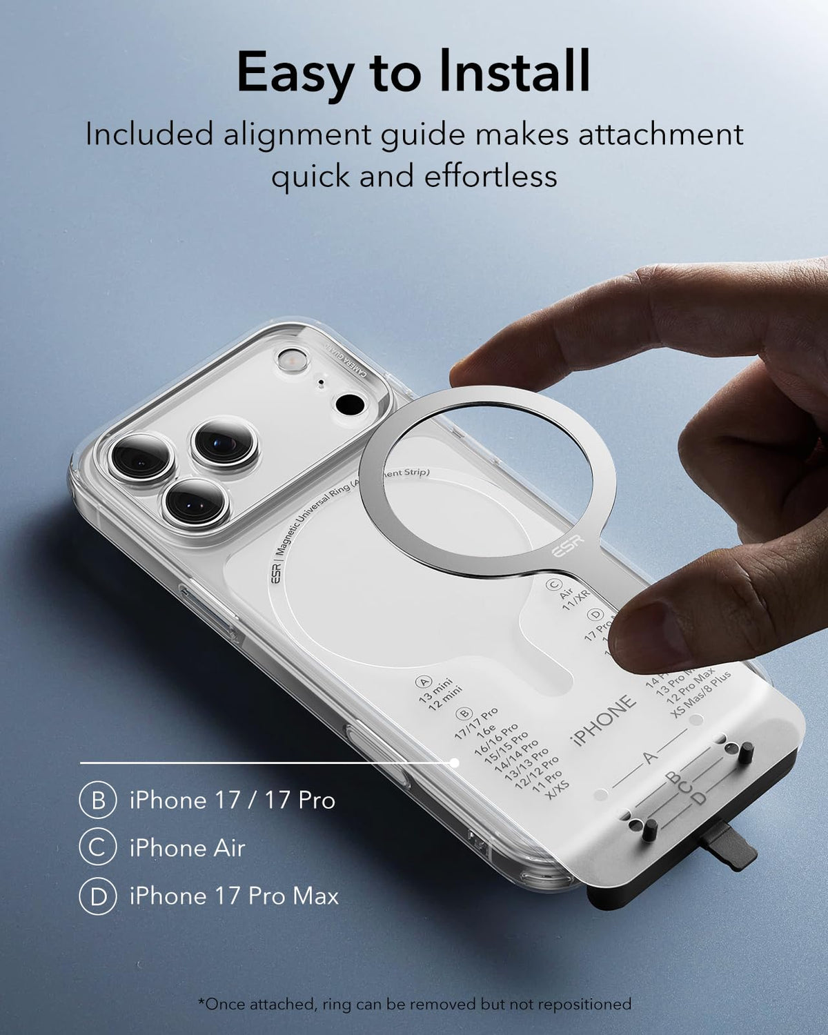 ESR MagSafe Ring Sticker White Magnetic Phone Accessories NEW