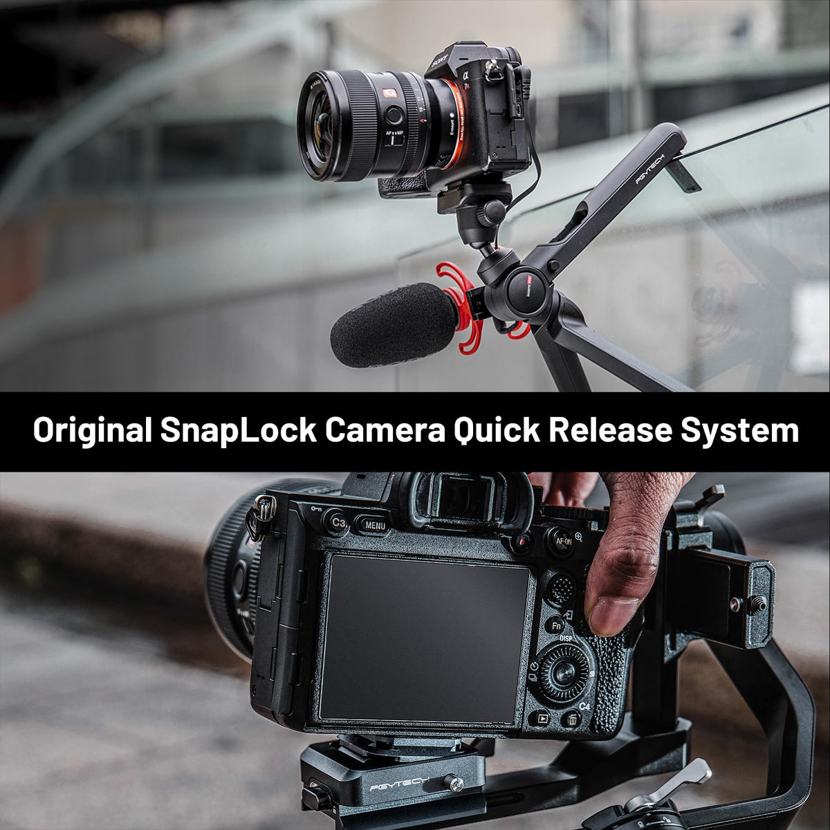 PGYTECH Beetle Camera Clip V2 Quick Release Mount - Black NEW