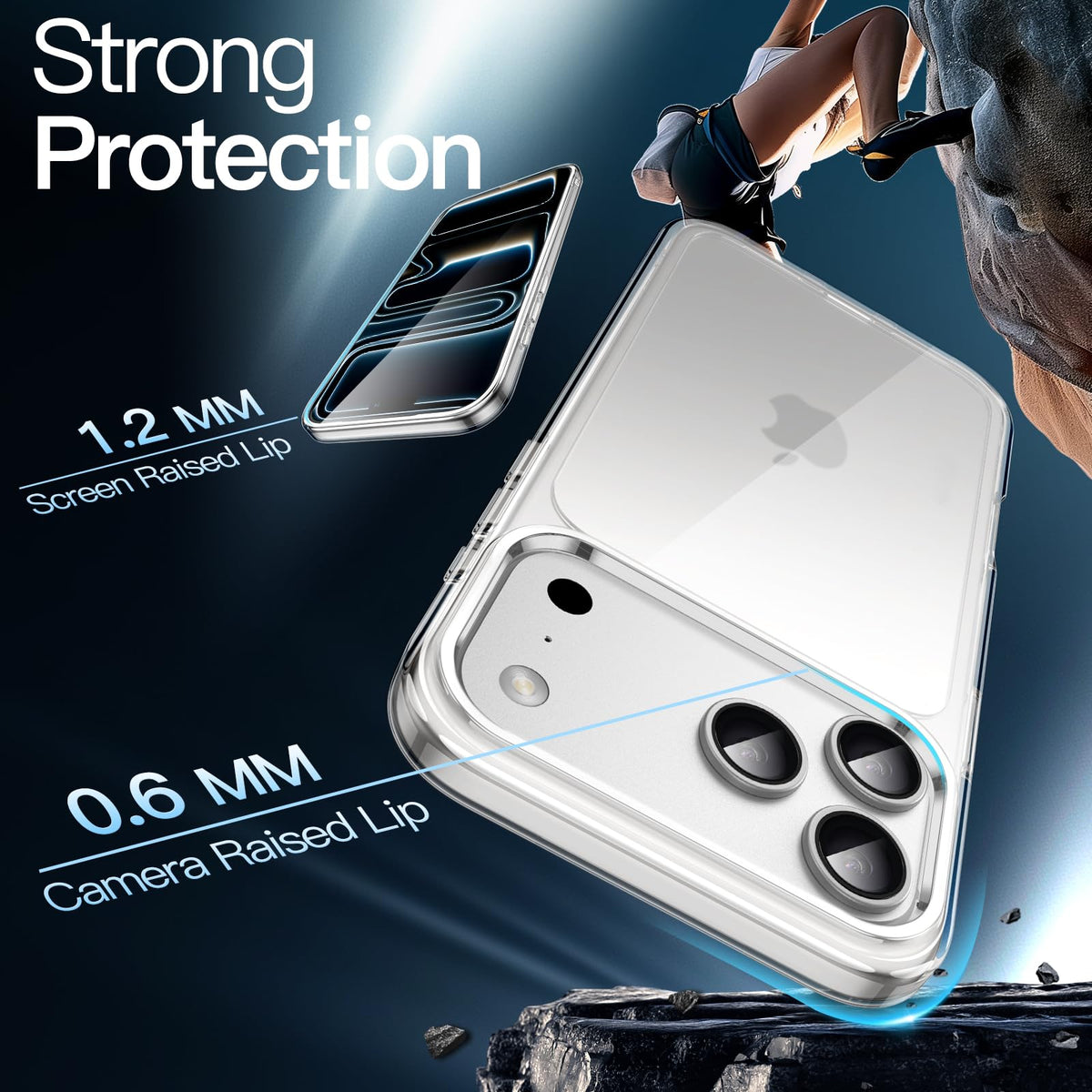 JETech iPhone Phone Cases 17 Pro Clear Case - Anti-Yellowing Protection NEW