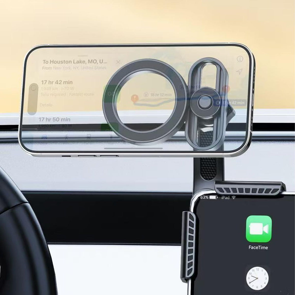 Magnetic Dash Dash-Mounted Holders Mount Phone Holder for Car - Black DEMO