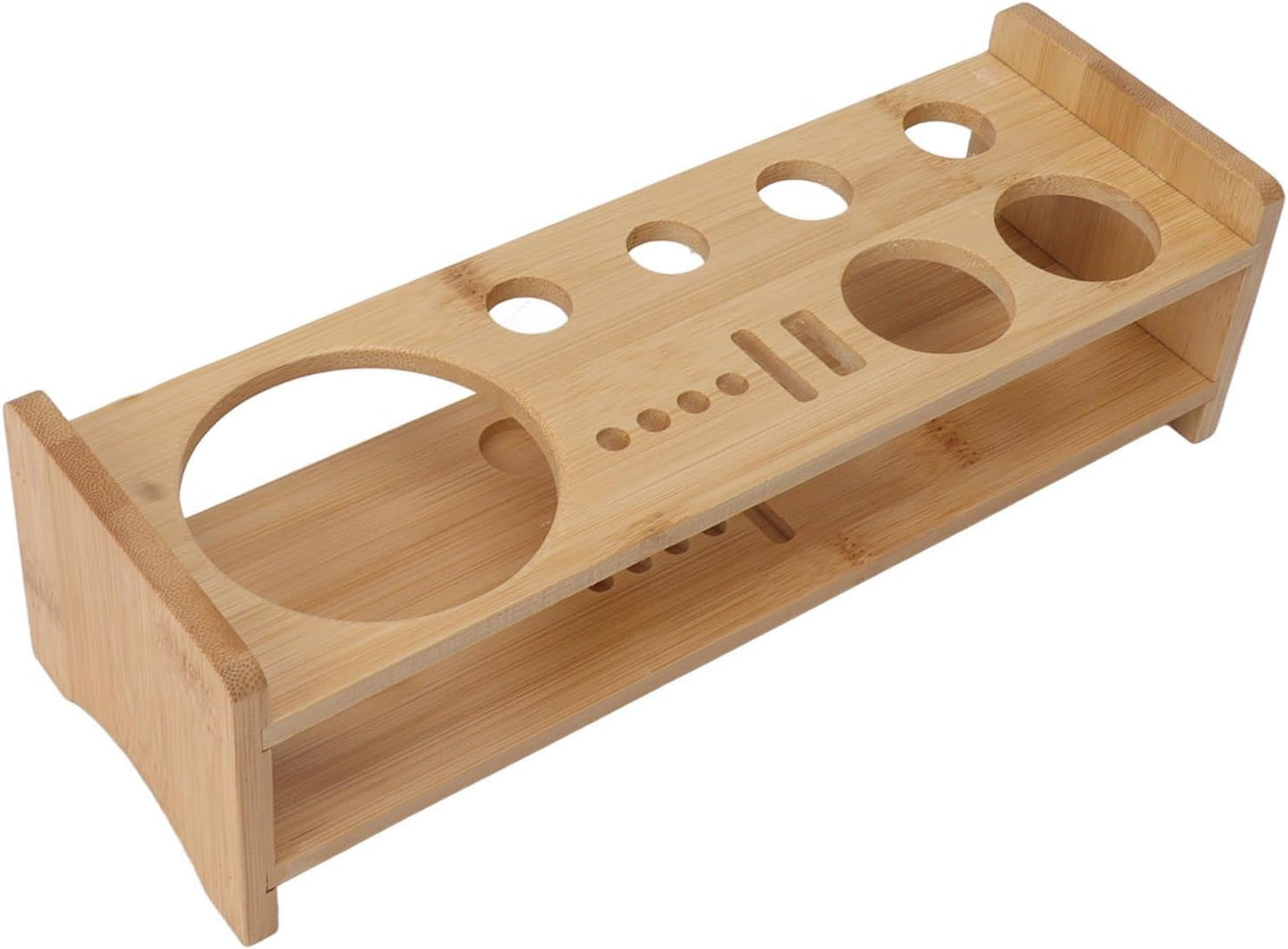 gernie Cocktail Shaker Set with Wooden Stand, Bartender Tool Holder, Light NEW