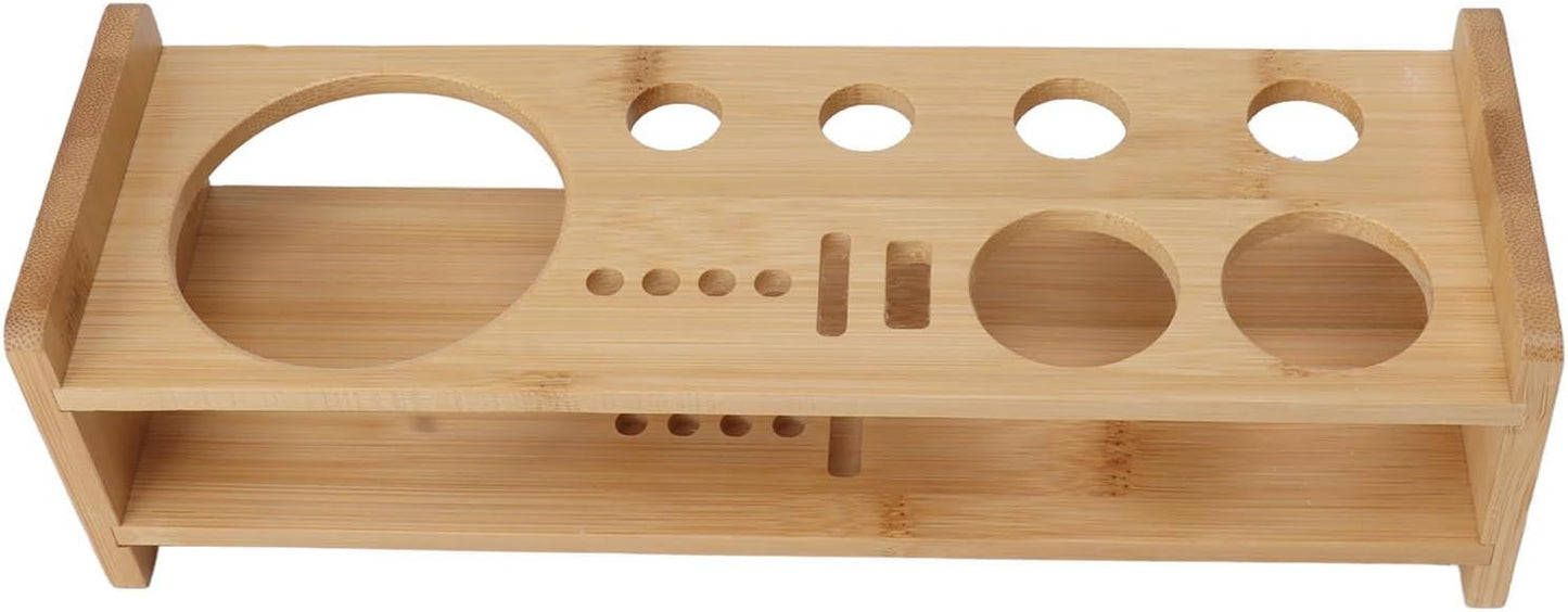gernie Cocktail Shaker Set with Wooden Stand, Bartender Tool Holder, Light NEW