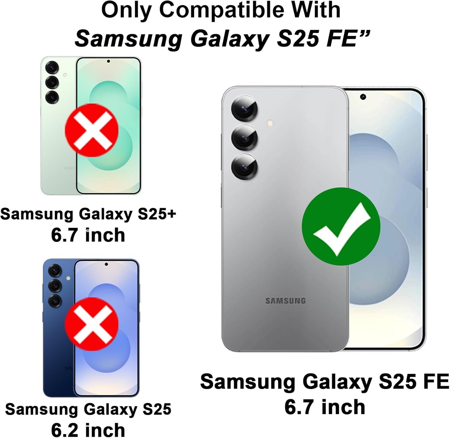 LeYi Phone Case for Galaxy S25 FE with Screen Protector and Magnetic Metal NEW