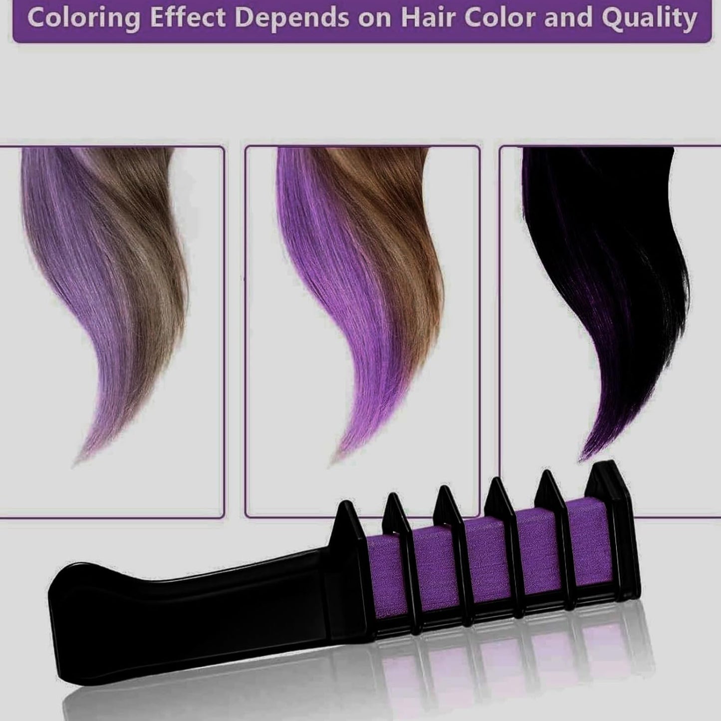 Vibrant Multicolour Hair Chalk Comb Set - 10 Temporary Chalks for DEMO