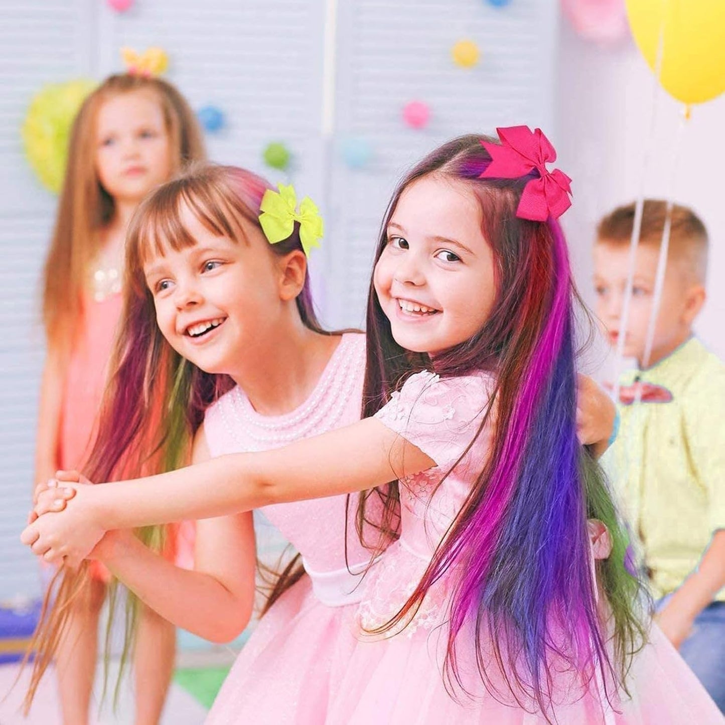 Vibrant Multicolour Hair Chalk Comb Set - 10 Temporary Chalks for DEMO