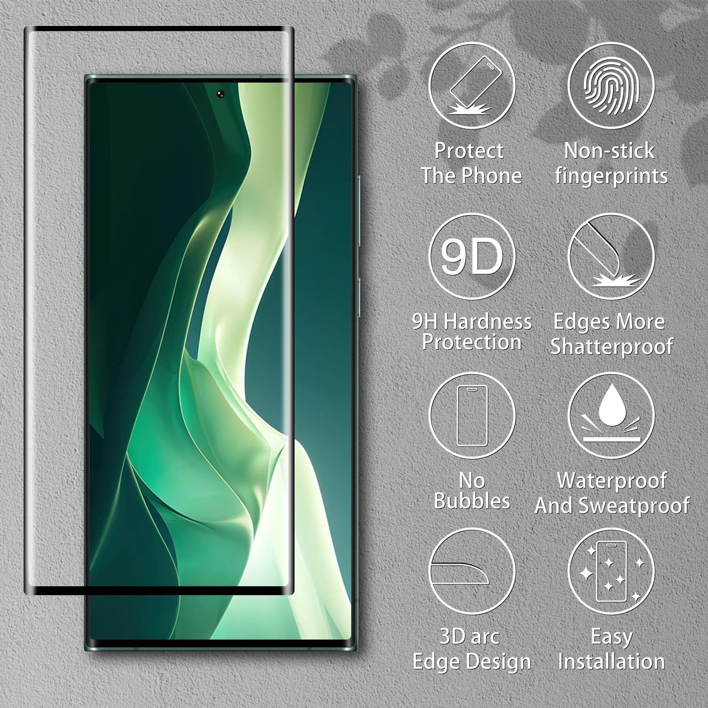 Pokolan Tempered Glass Screen Protector for Samsung Galaxy S22 Ultra 5G DEMO