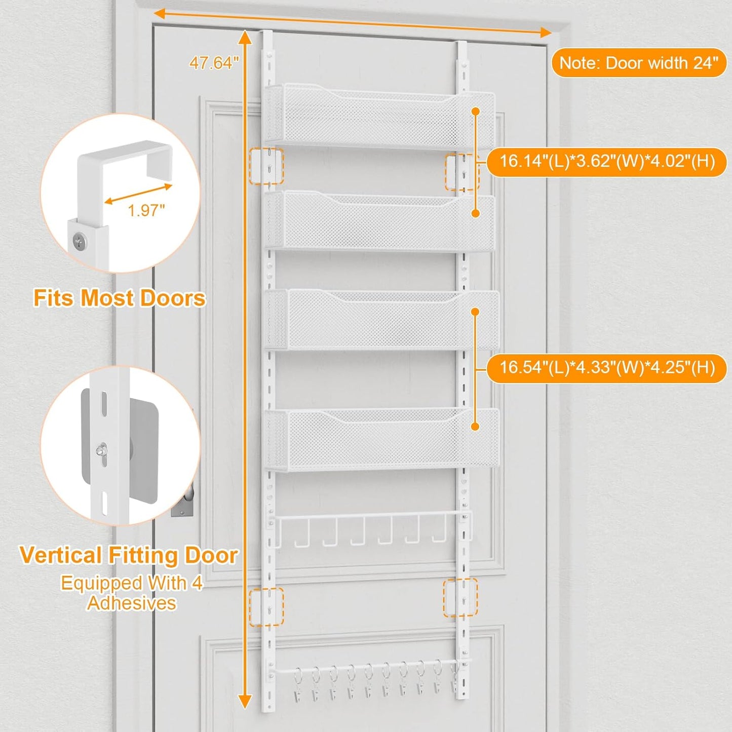 NEYCIL Over the Door Shoe Organizer Metal Hanging Closet Rack for Shoes DEMO