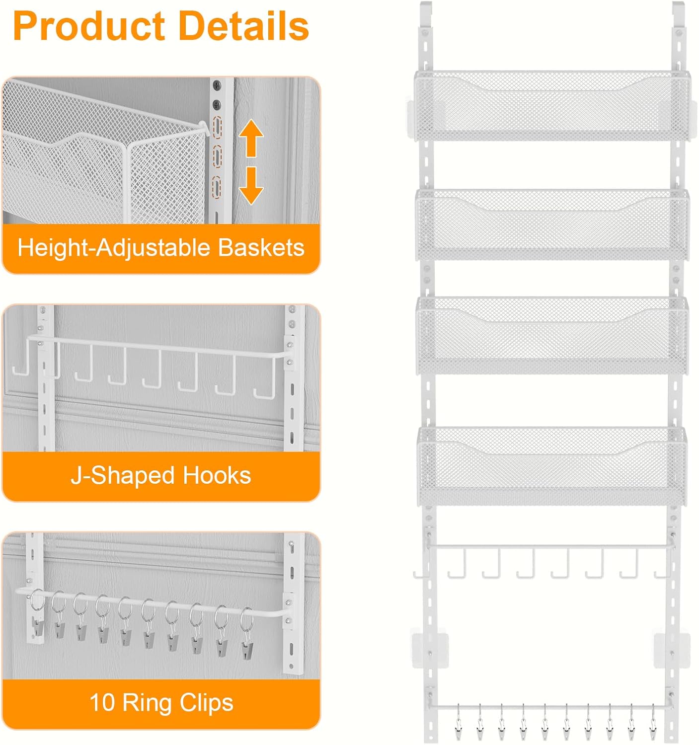 NEYCIL Over the Door Shoe Organizer Metal Hanging Closet Rack for Shoes DEMO