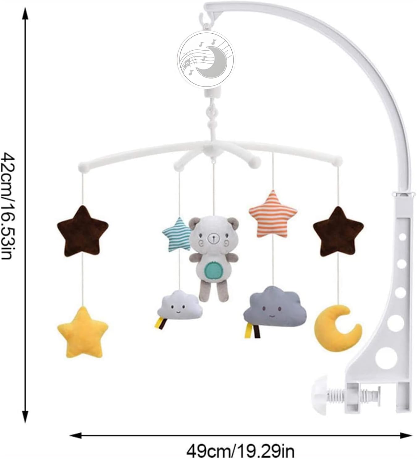 Yotsuba Baby Cot Hanging Musical Bed Bell Crib Wind Up Music Box Rattle Toy NEW
