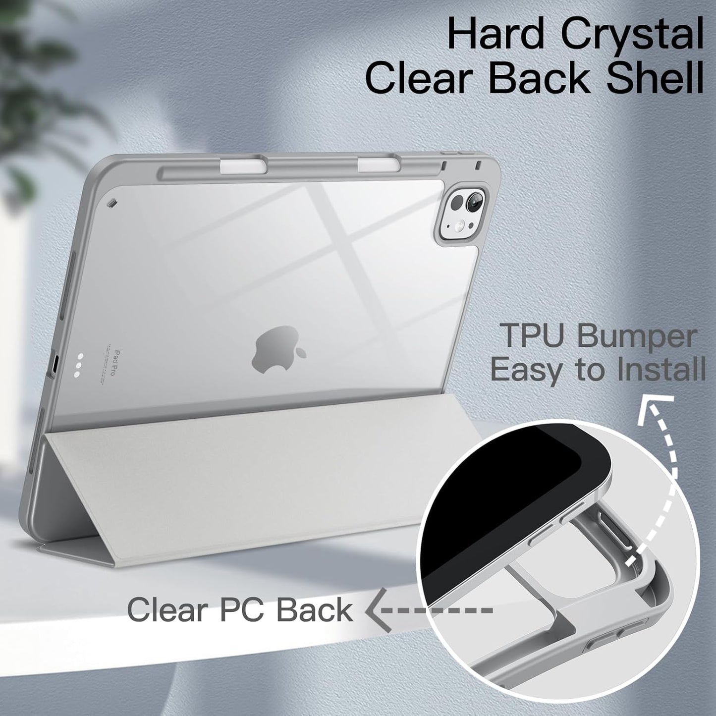 JETech Silver Tablet Case for iPad Pro 11-Inch 5th & 6th Generation Size DEMO