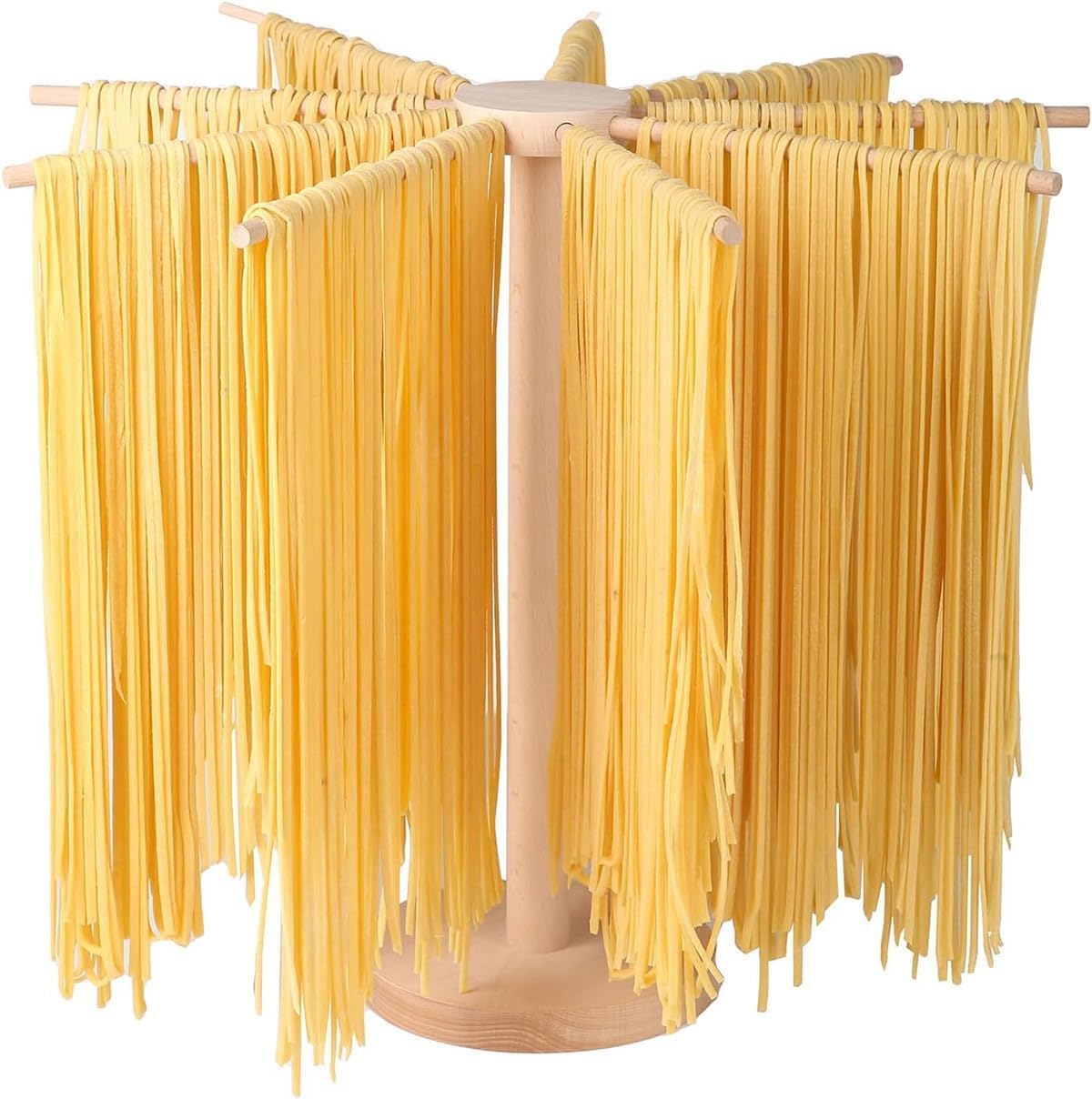 Handmade Beechwood Pasta Drying Rack Kitchen Hanger, Natural 15.7" Maker NEW
