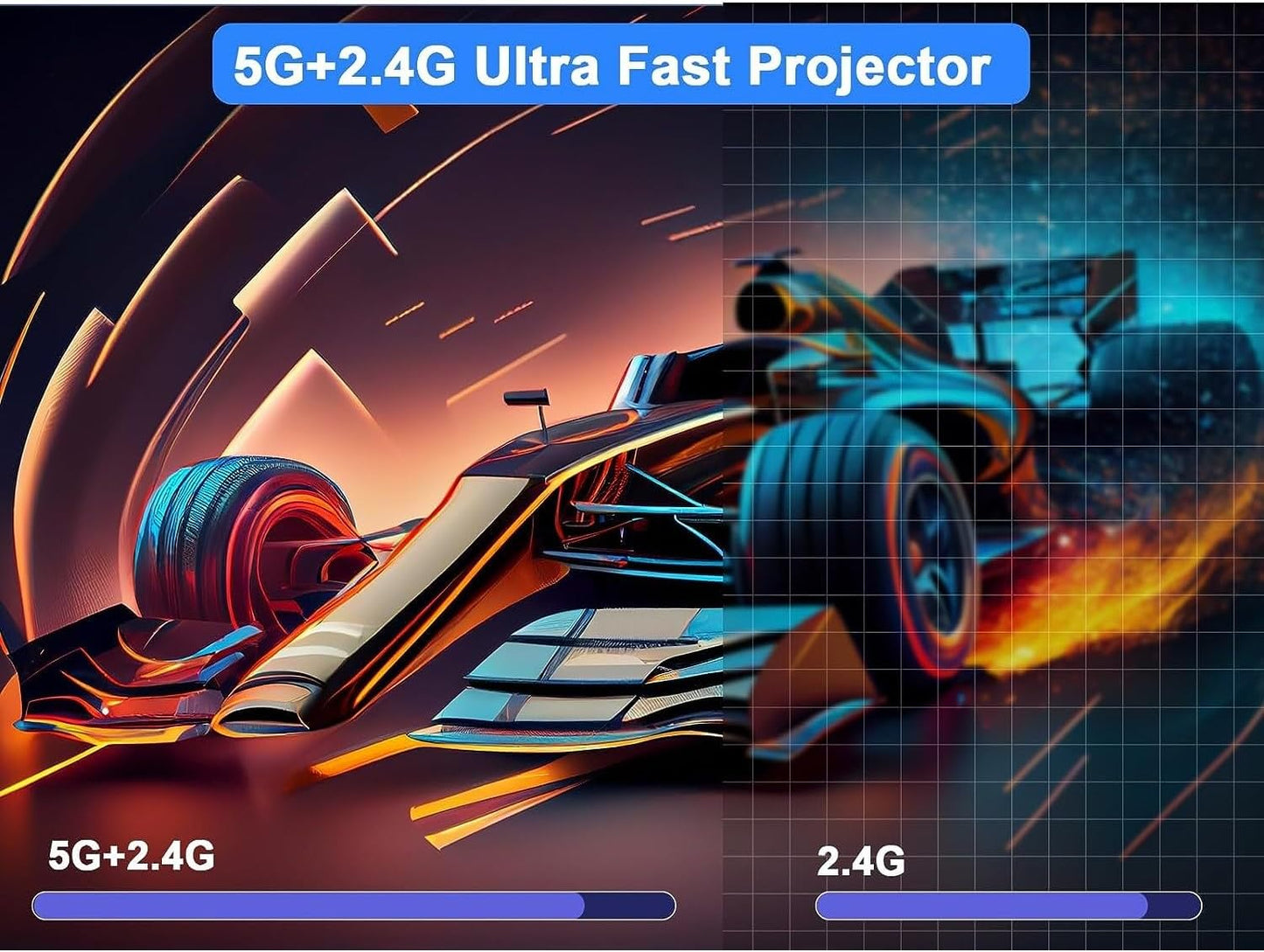MAGCUBIC HY300 1080P Full HD 4K Smart Android 11 Home Theater Projector
