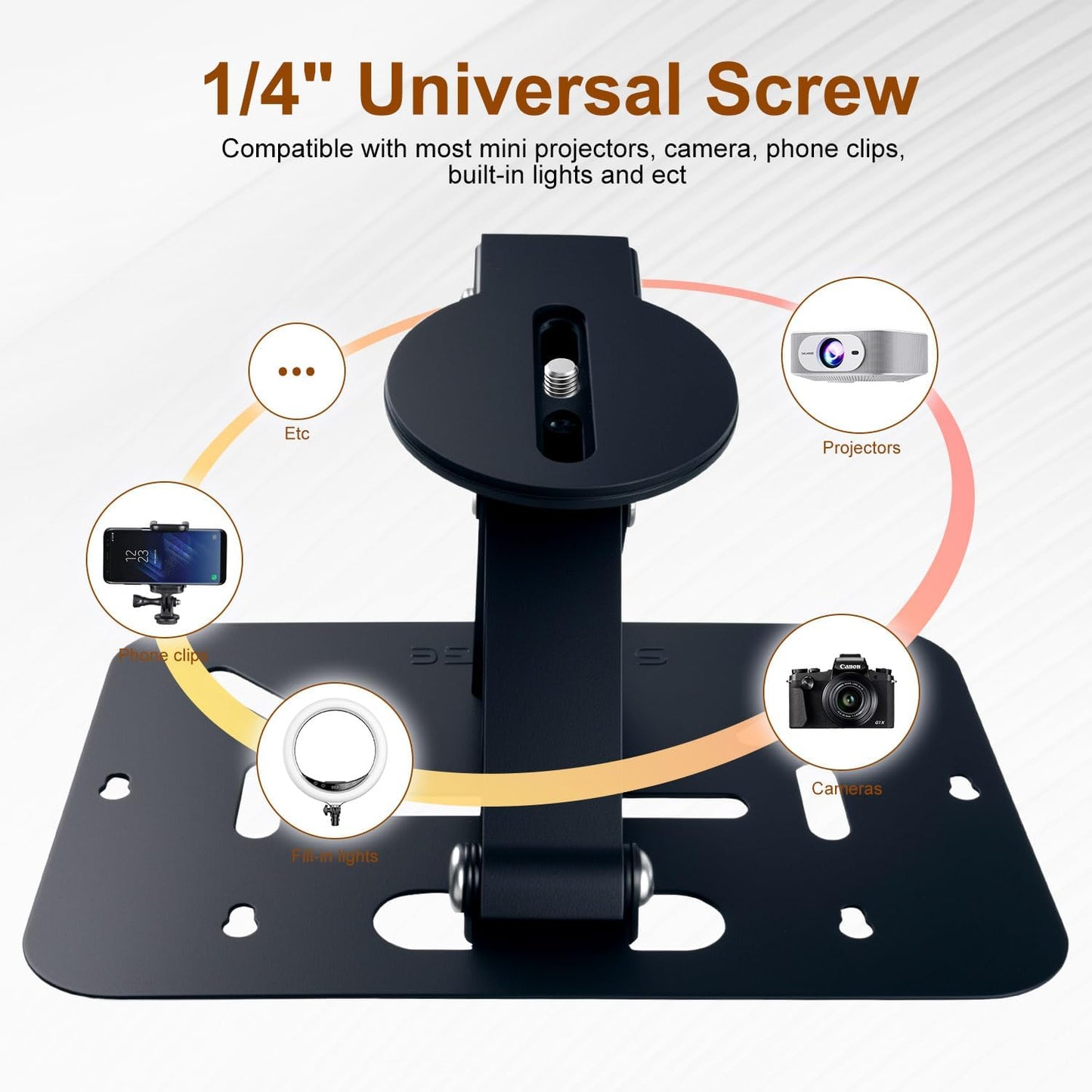 Luxury Foldable Mounts Projector Ceiling Mount Easy Setup Black NEW