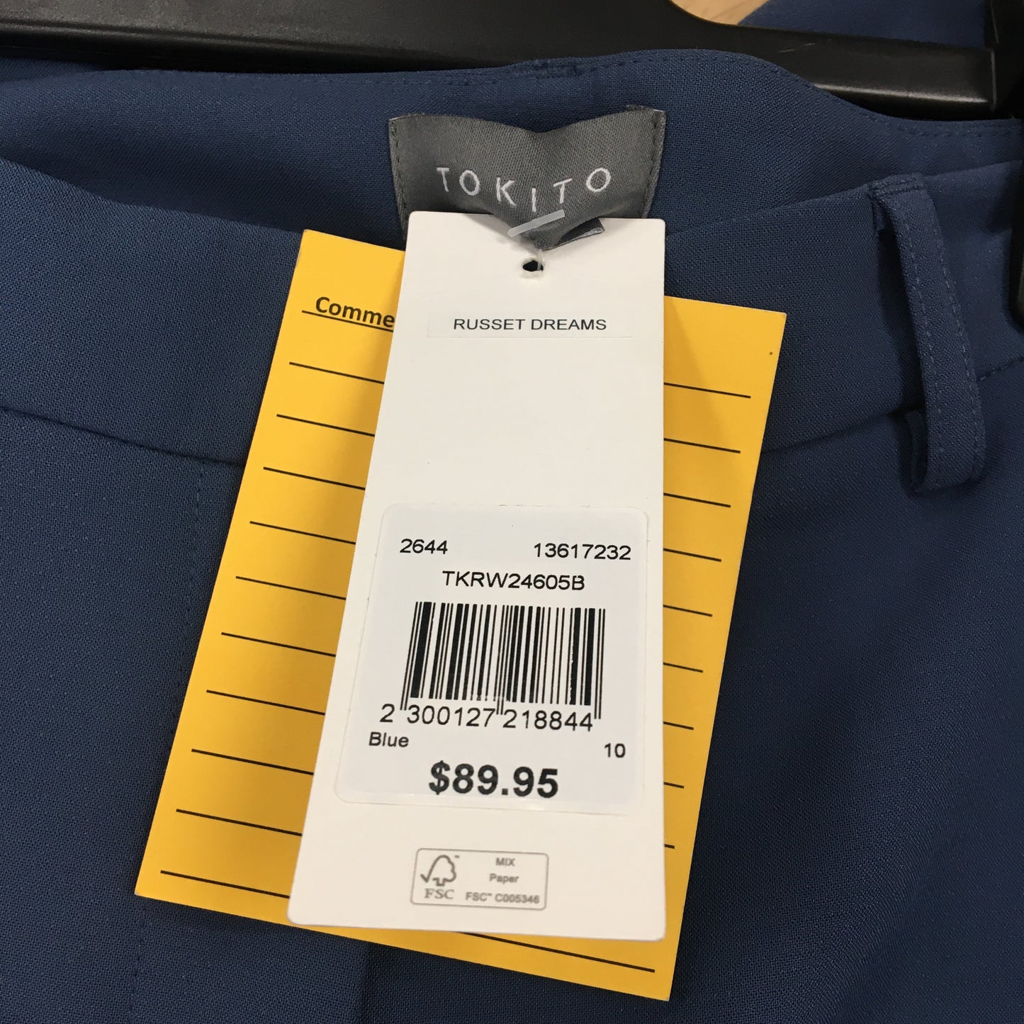 Tokito Formal Office Dress Pants Slacks Trousers Blue Ladies Size 10 NEW