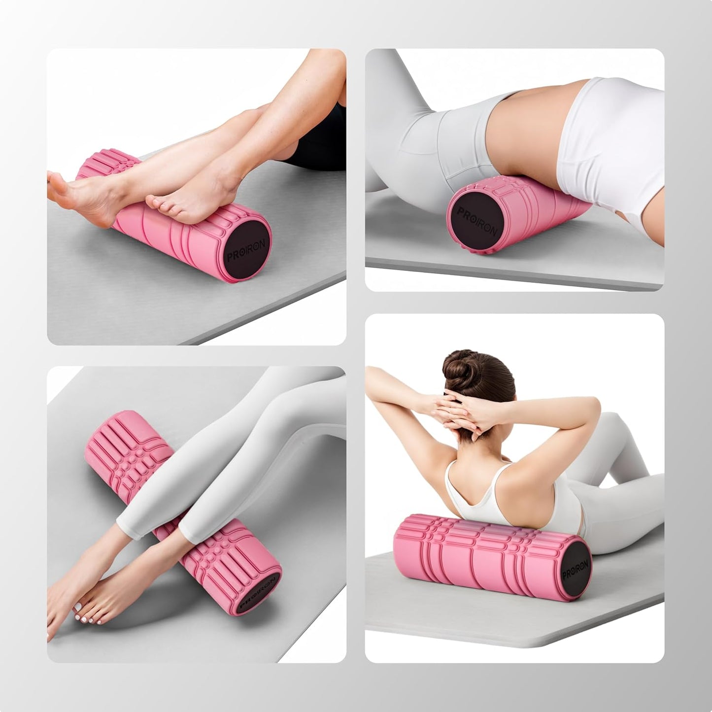 PROIRON Foam Roller Patented Medium Density Soft Touch Balance Trainer Pink NEW