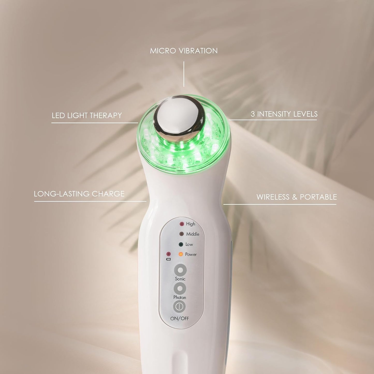 Project E Beauty Photon Wrinkle & Anti-Aging LED Light Therapy Device White NEW