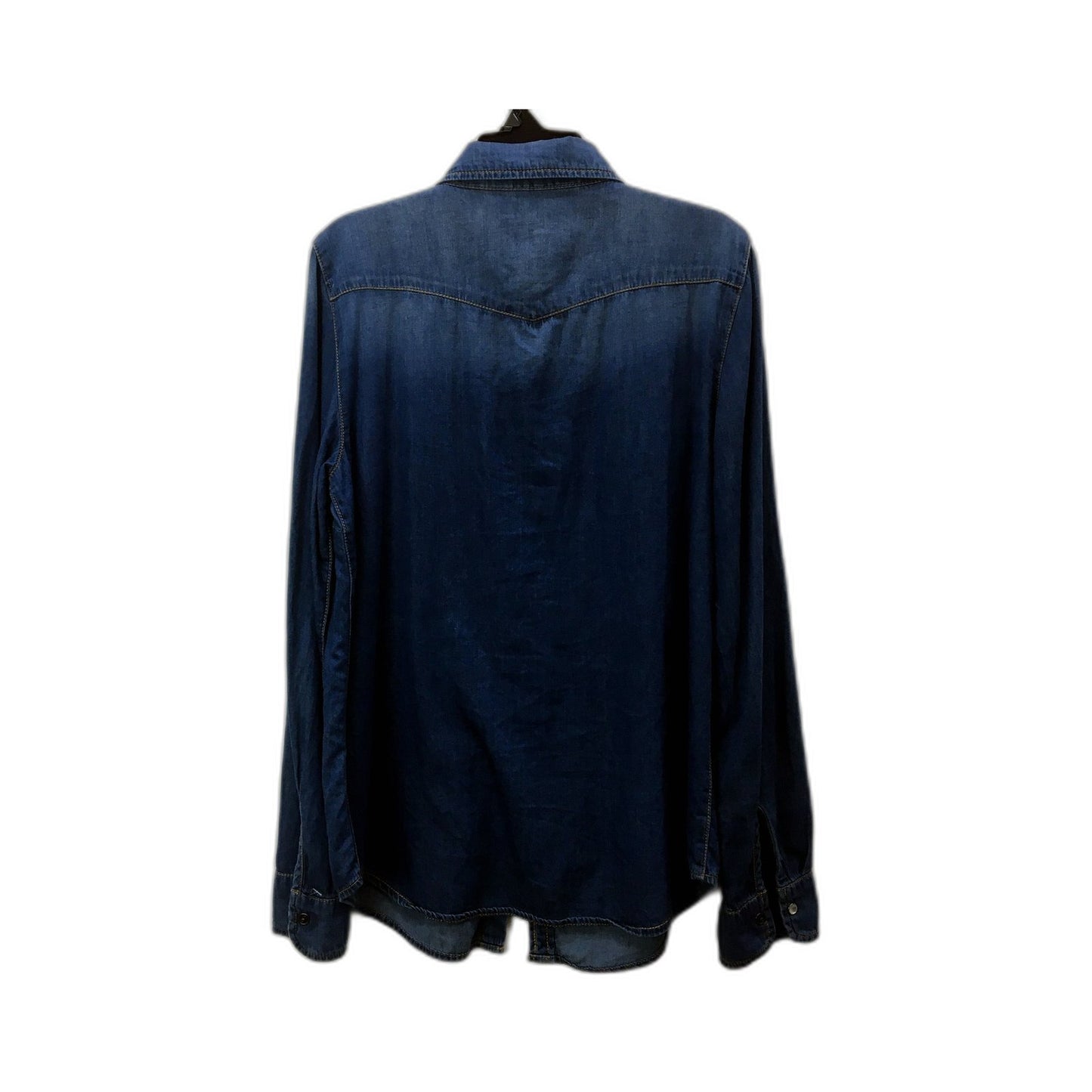 Mango Mens Jeans Distressed Denim Shirt Casual Size Small