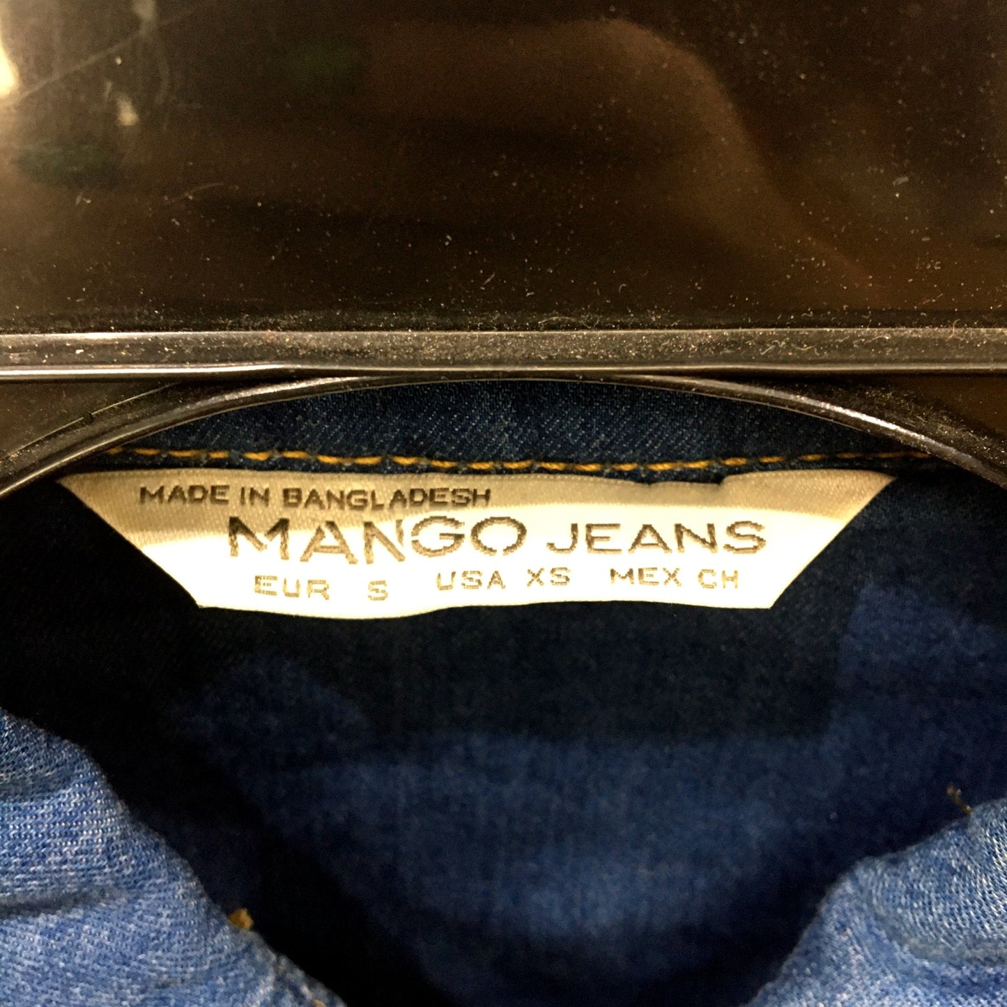 Mango Mens Jeans Distressed Denim Shirt Casual Size Small