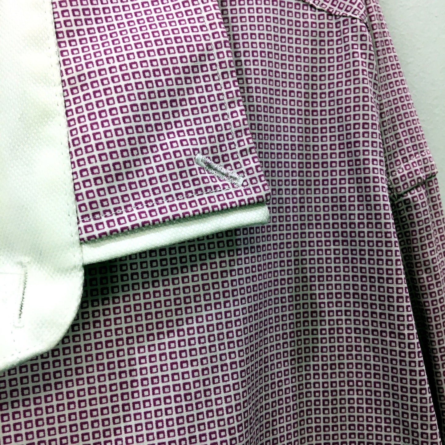 Mens Johnny Bigg Checkered Button-Down Shirt in Purple/White, Size 3XL