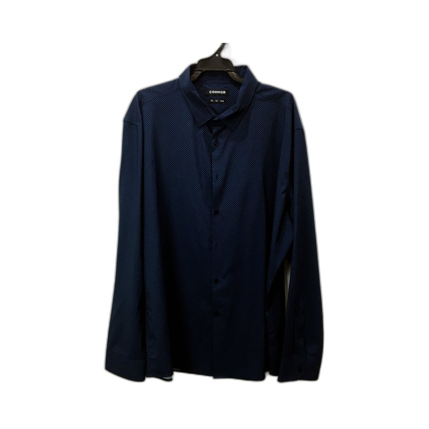 Mens Connor Slim Fit Navy Blue Dress Shirt in 2XL Size NEW