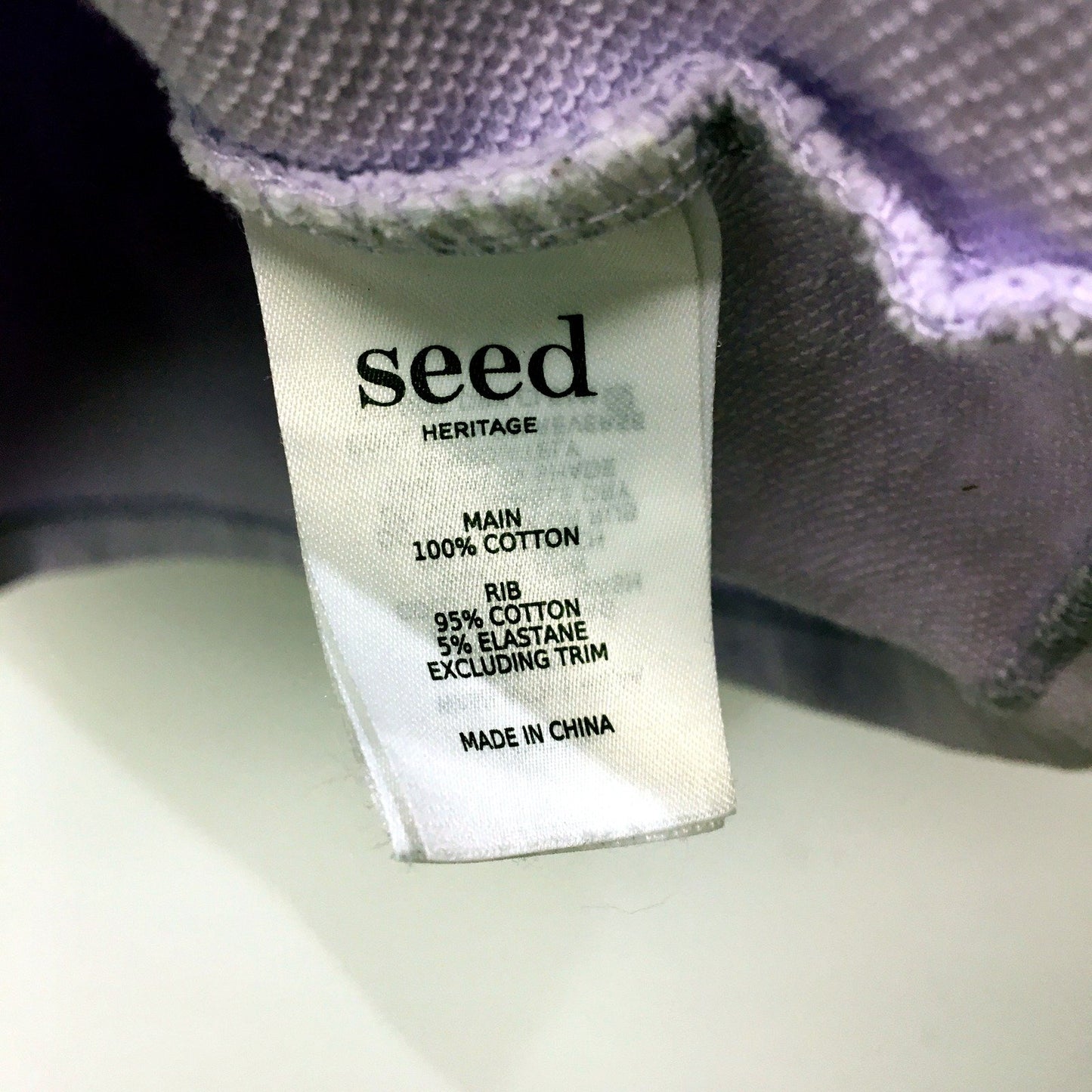 Seed Teen Womens Cropped Lavender Tee Shirt Soft Comfortable Cotton Size 14