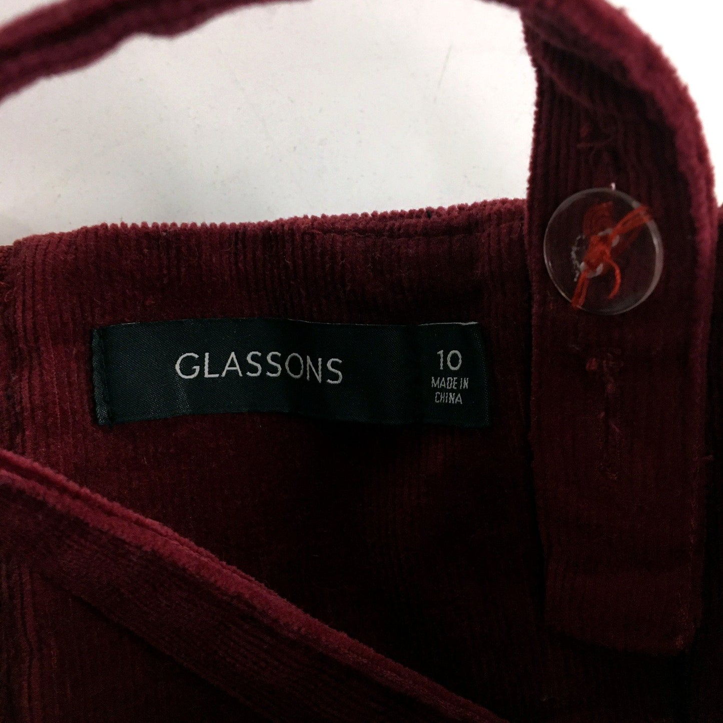 Glassons Womens Cropped Tank Top Soft Cotton Blend Burgundy Size 10