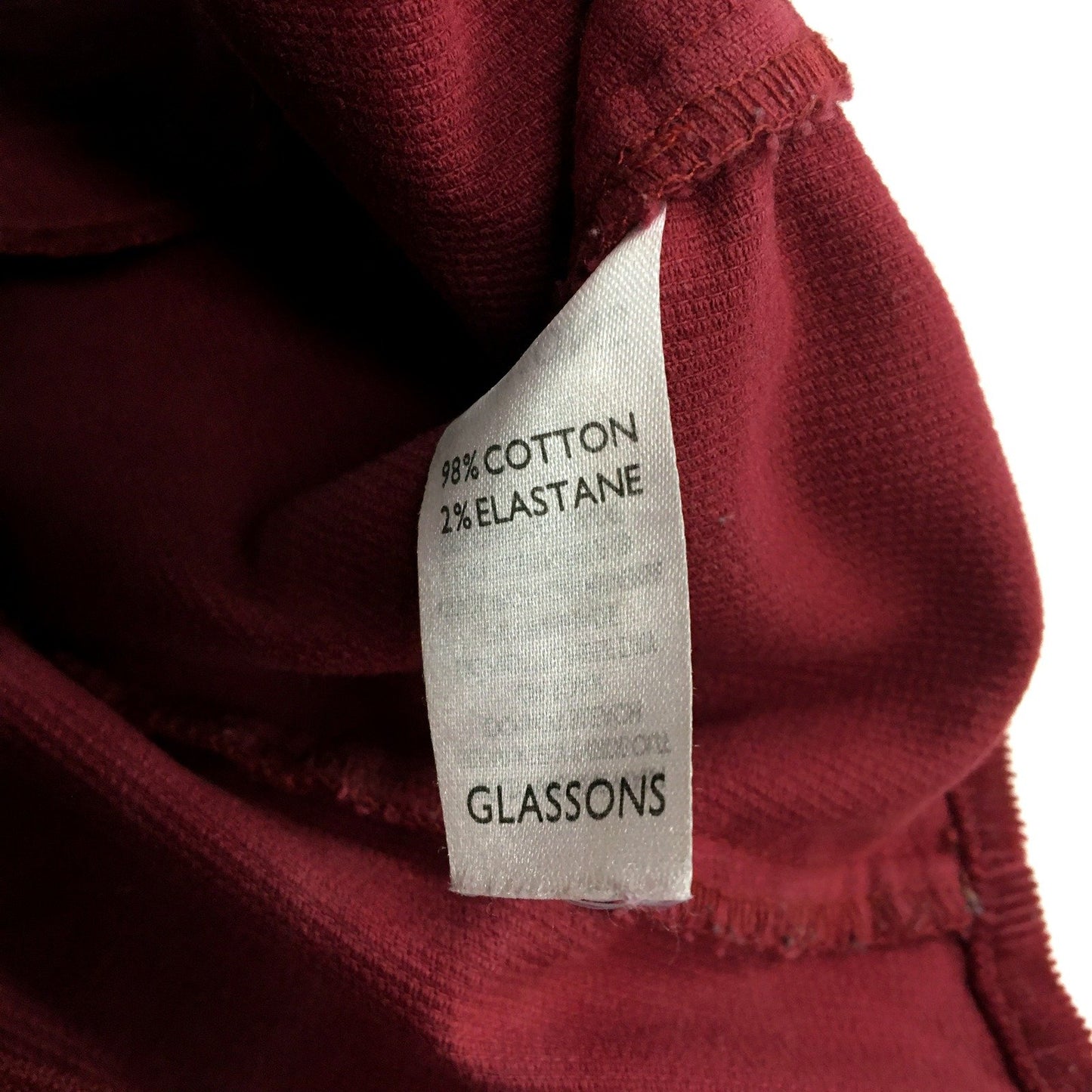 Glassons Womens Cropped Tank Top Soft Cotton Blend Burgundy Size 10