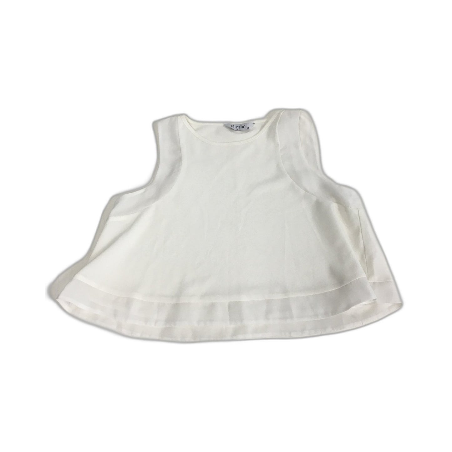 Pilgrim Womens Flow Sleeve Tank Top in White, Size 10