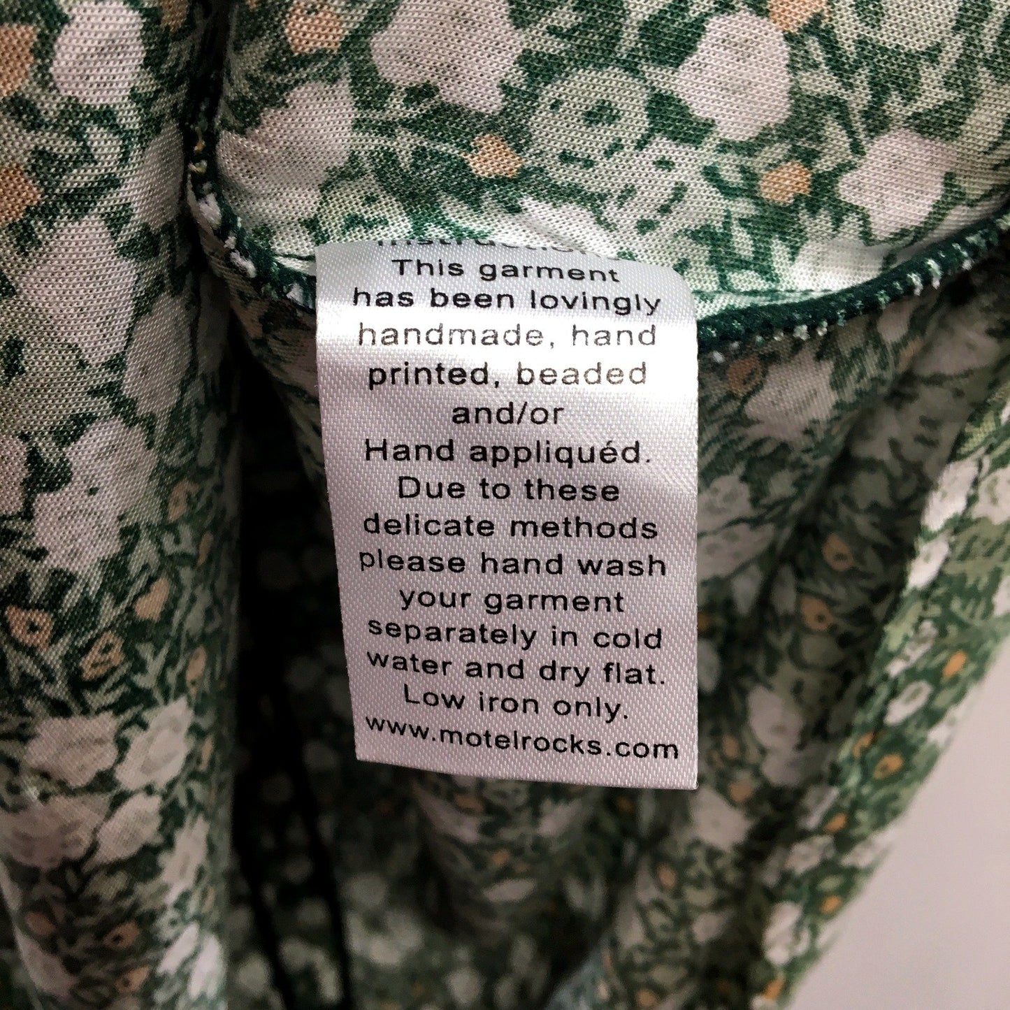 Womens Motel Elara Floral Print Green Short Sleeve Dress Size S NEW