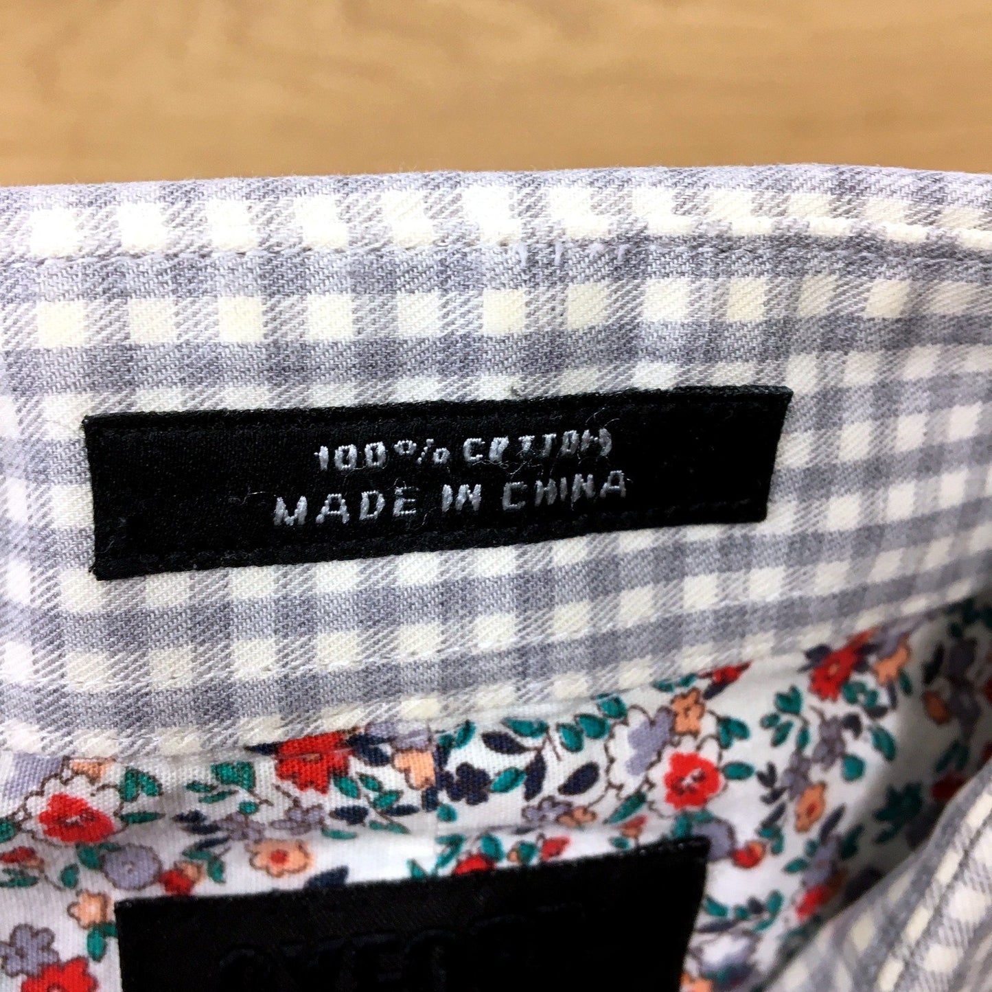 Tessituramonti Group Mens Slim Fit Button-Down Gingham Dress Shirt Gray Size M