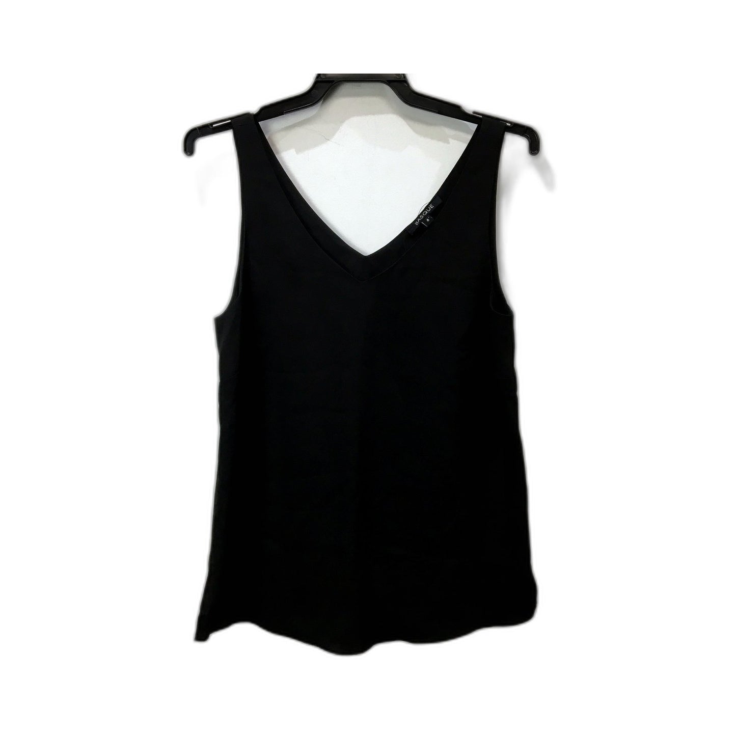 Womens Basque V-Neck Sleeveless Black Tank Top, Size 6 NEW
