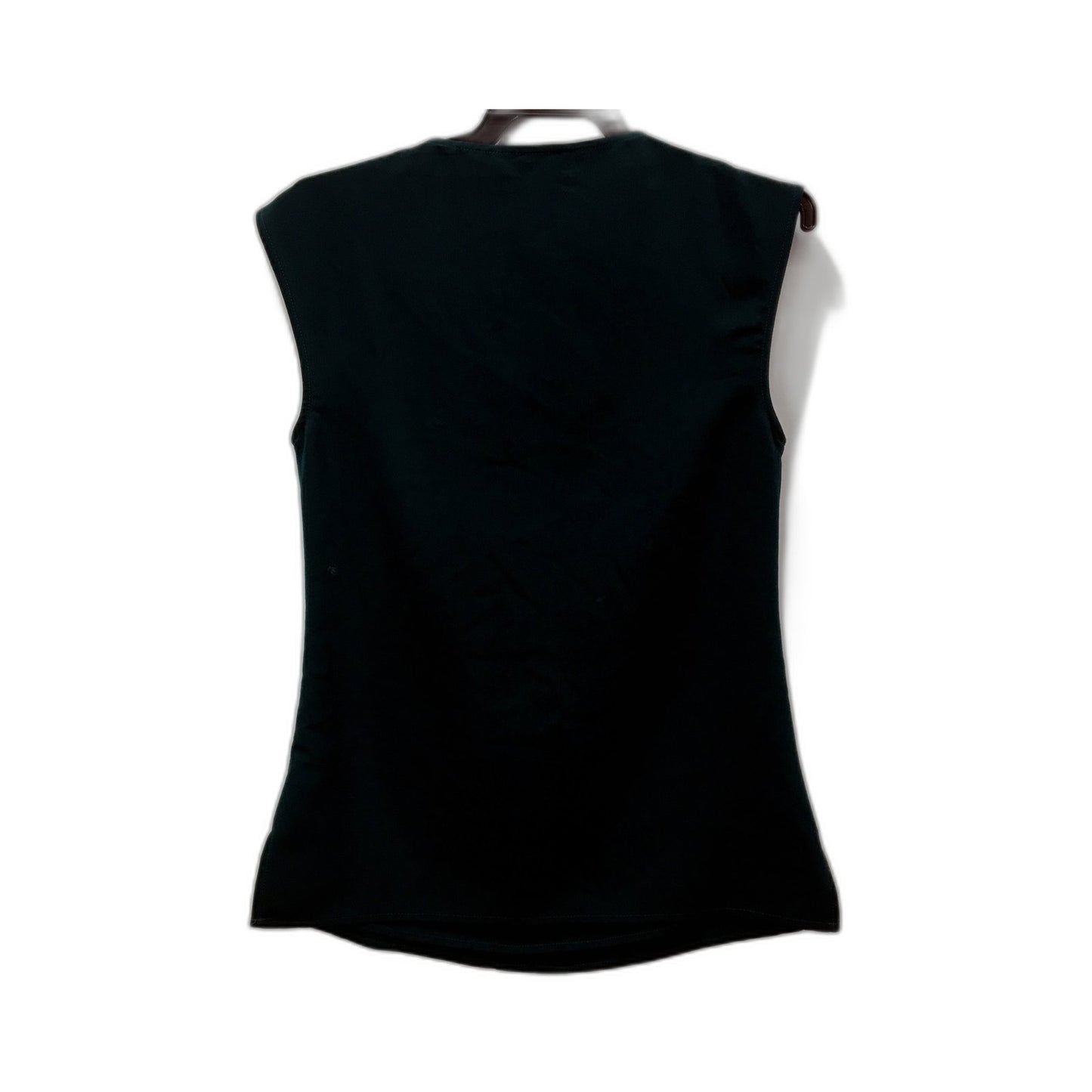 Womens Jacqui E Sleeveless Polyester Blouse Top in Dark Green, Size 6 NEW