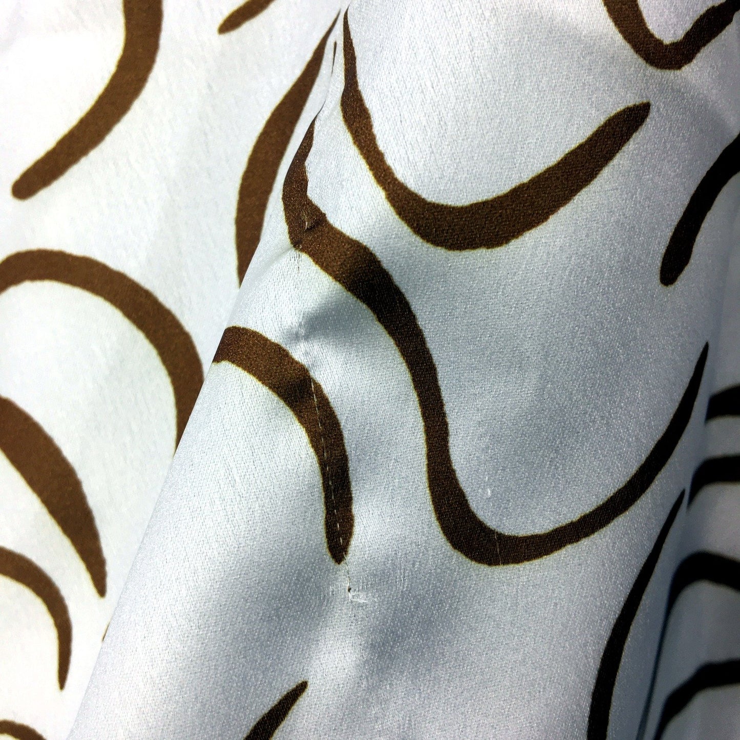 Womens Reverse Cropped Tank in White with Brown Print, Size S NEW
