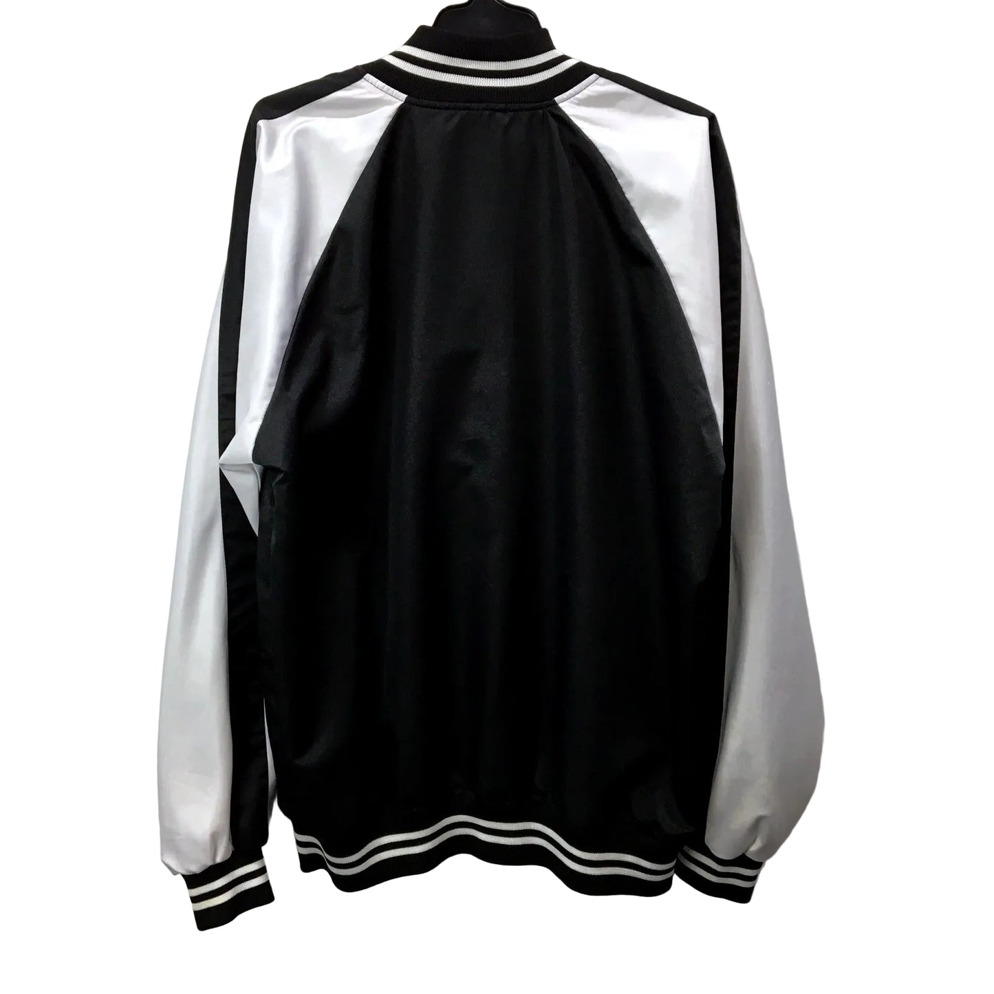Unisex Bomber Jacket Black and White Lightweight Casual Stylish Size Small