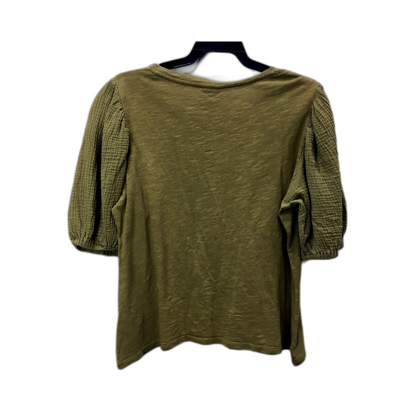 Seed Heritage Womens Puff Sleeve T-Shirt Olive Green Size S