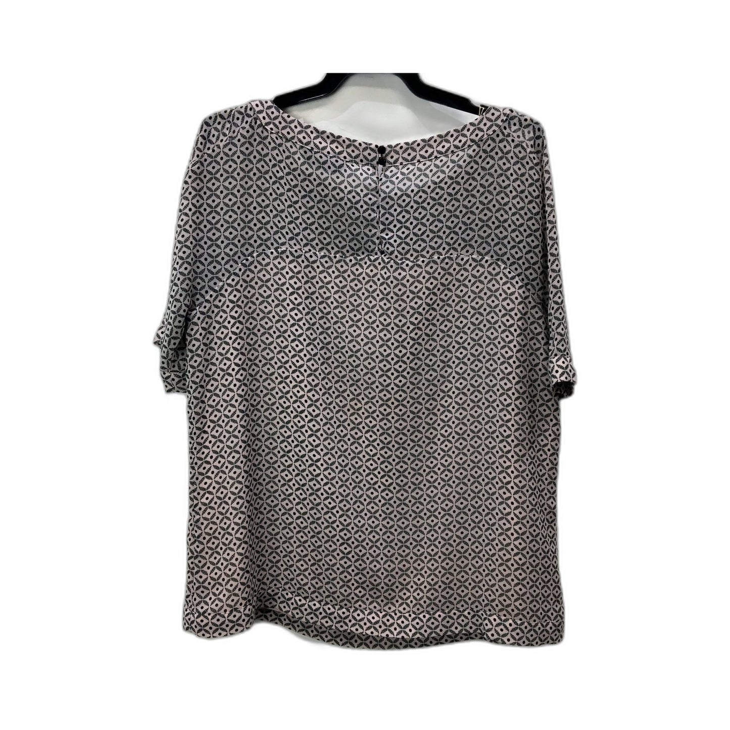 Womens Jacquie Patterned Blouse in Black and White, Size 12 NEW
