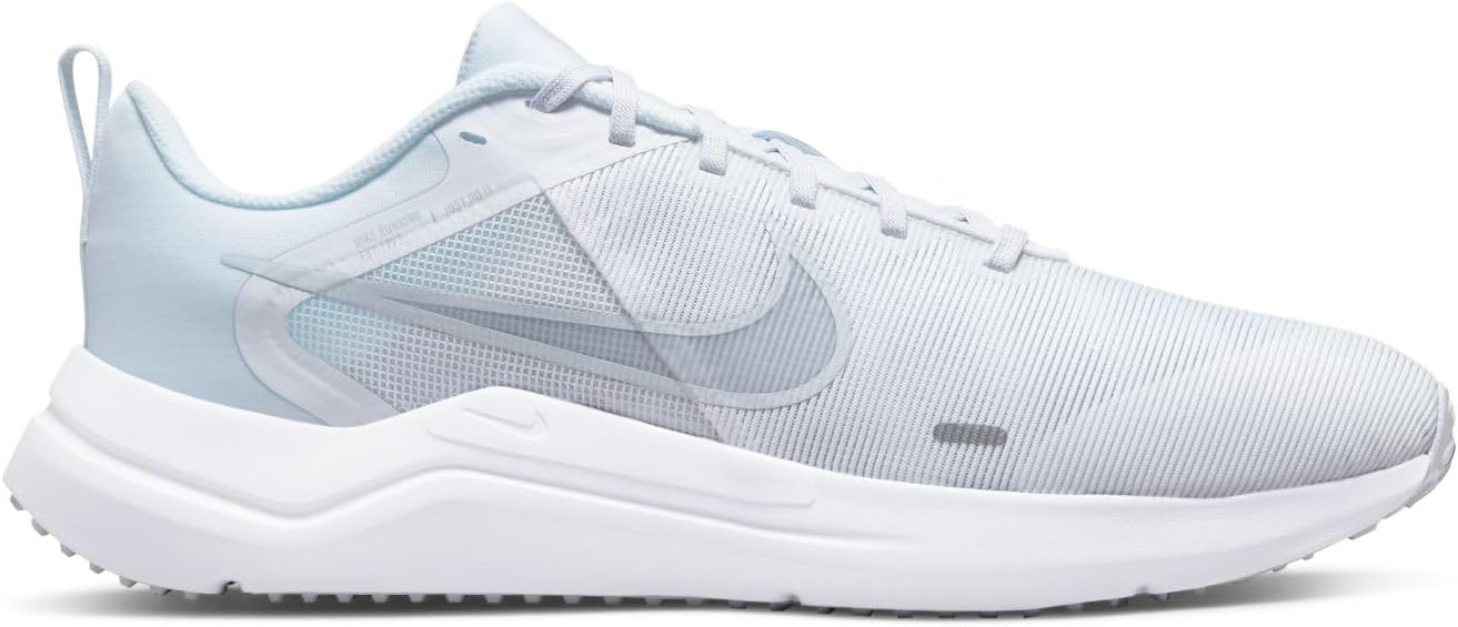 Nike Lightweight Downshifter 12 White & Platinum Running Sneakers Mens US 12 NEW